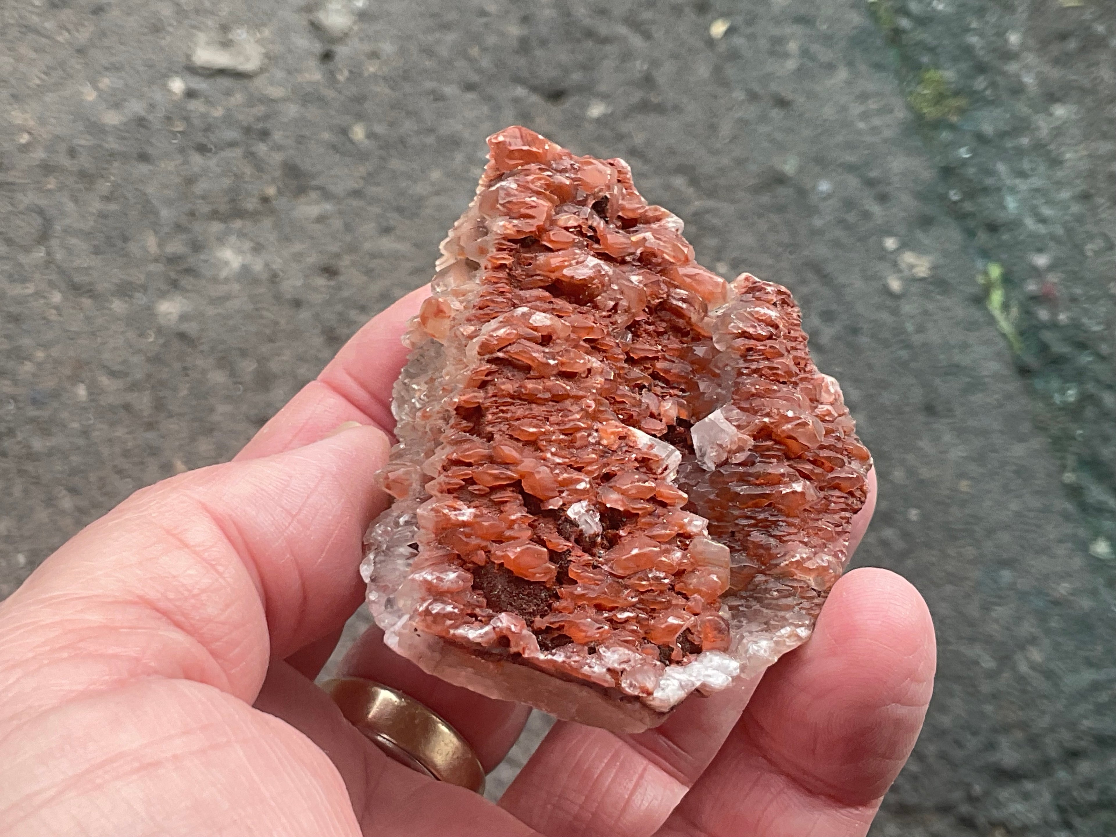 136g Red Pagoda Calcite Specimen 5C from Hubei, China