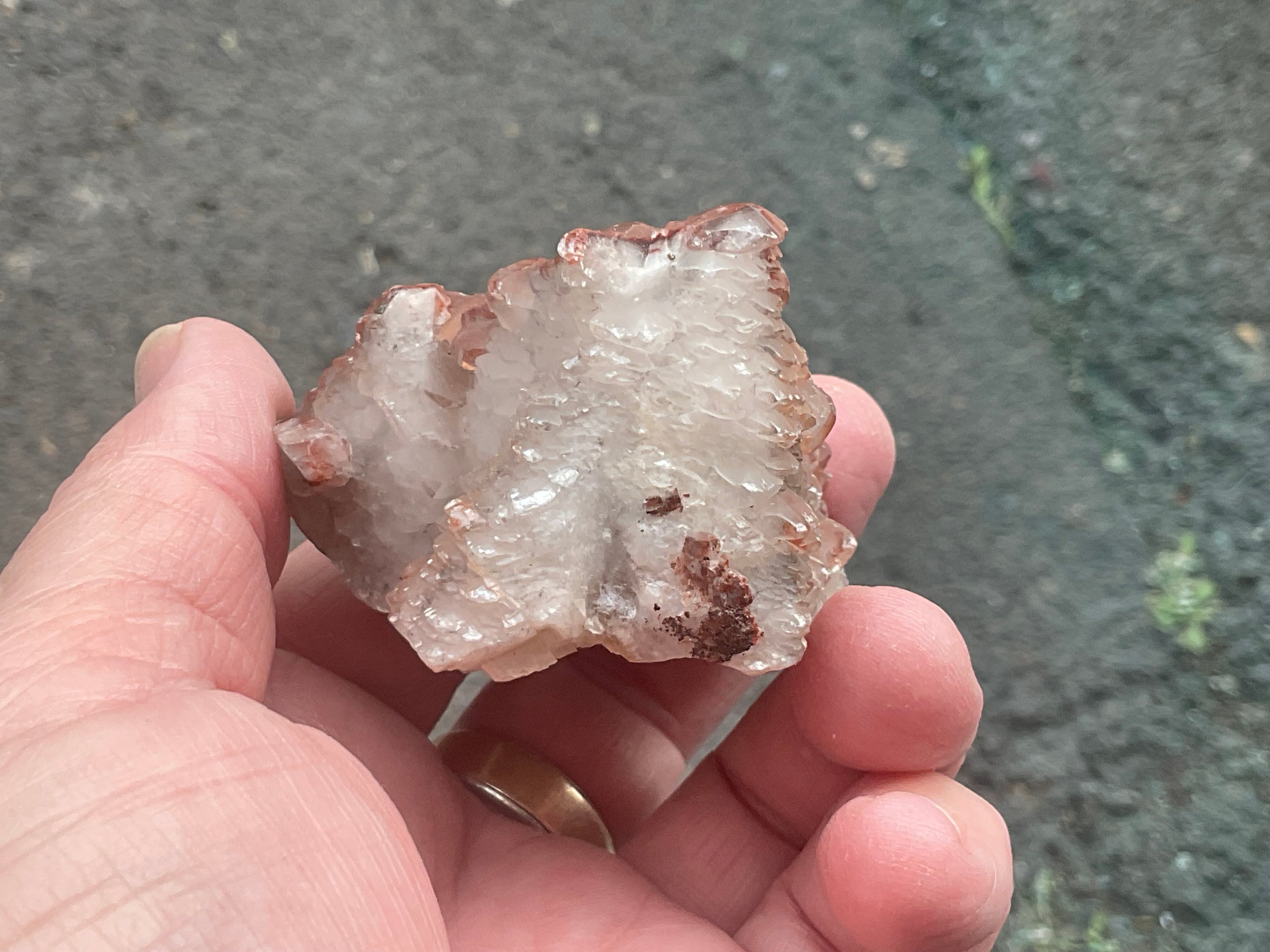 136g Red Pagoda Calcite Specimen 5C from Hubei, China