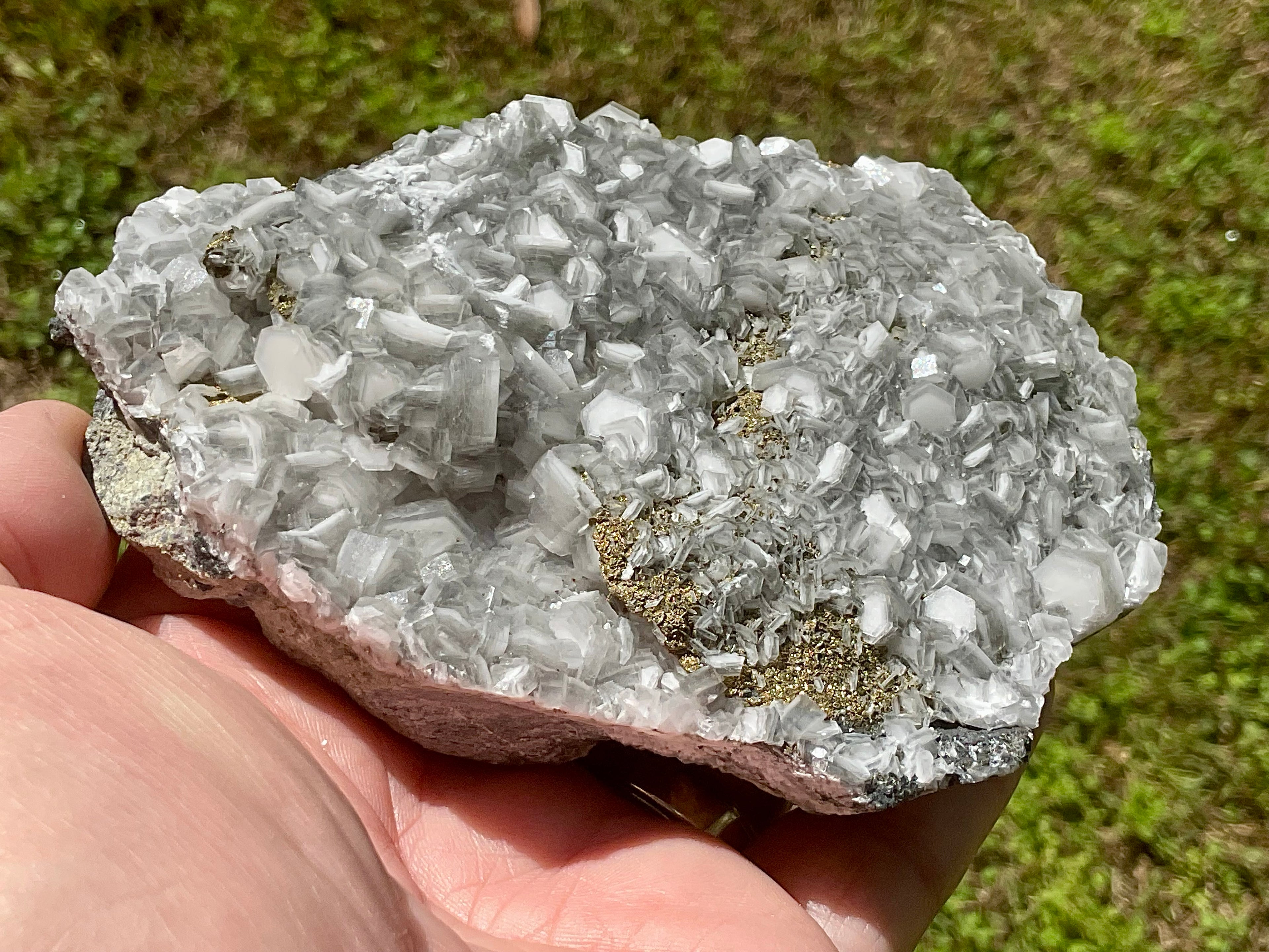 356g “Biscuit Calcite” with Pyrite Specimen from Hunan, China