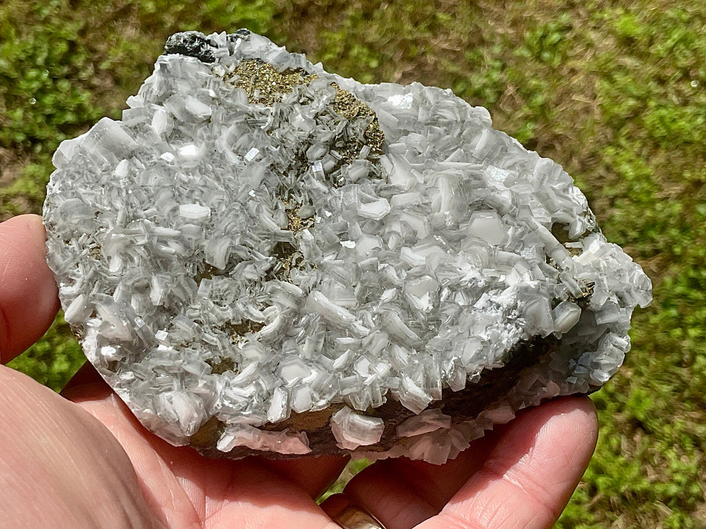 356g “Biscuit Calcite” with Pyrite Specimen from Hunan, China