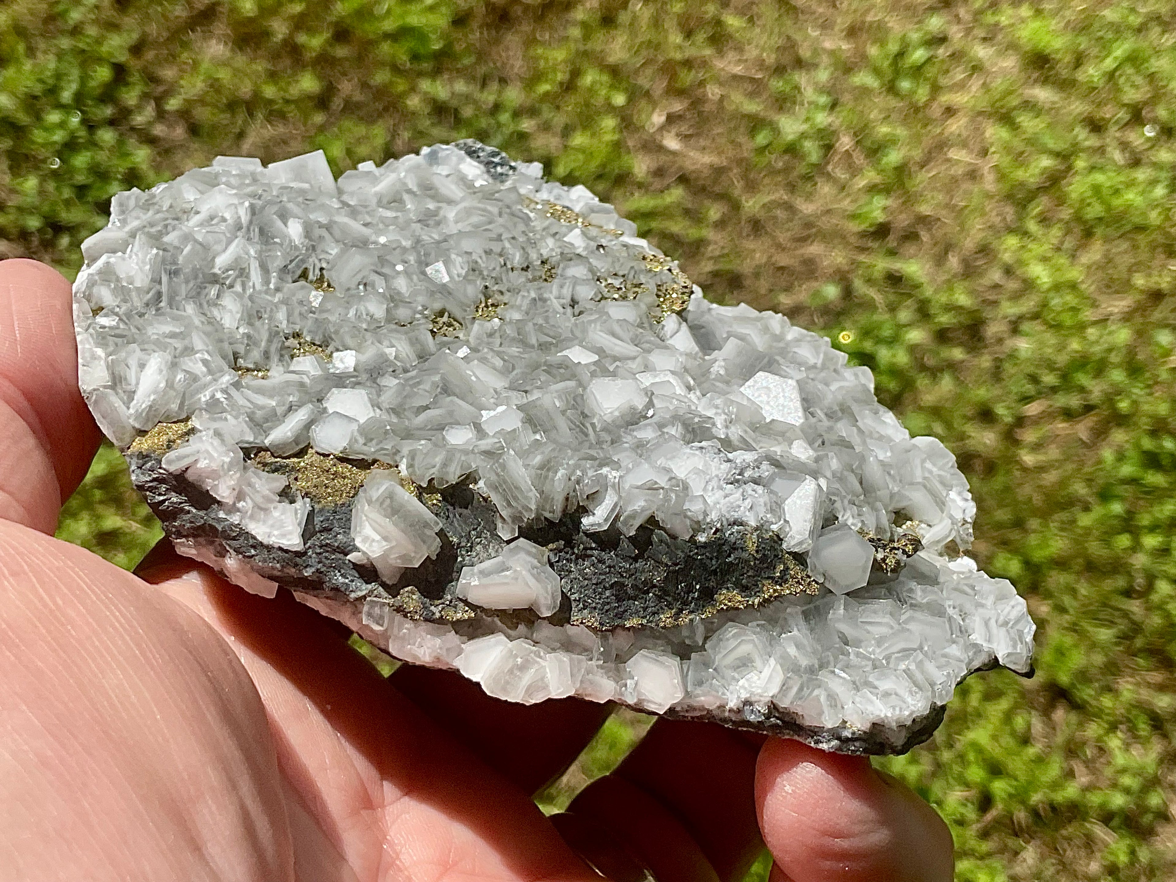 356g “Biscuit Calcite” with Pyrite Specimen from Hunan, China