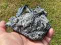 576g Stibnite with White Baryte Specimen