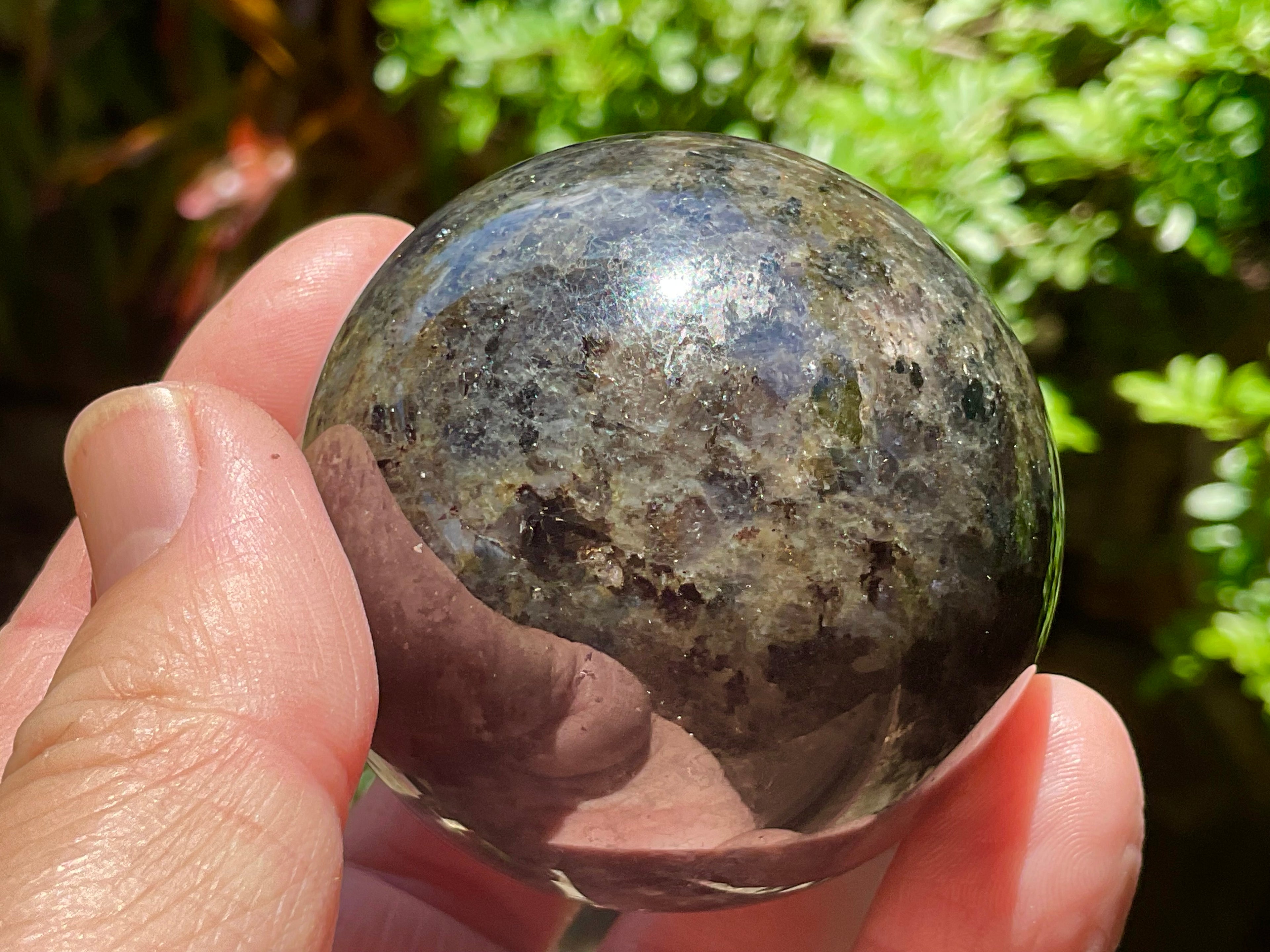 214g Iolite with Apatite Sphere 2A