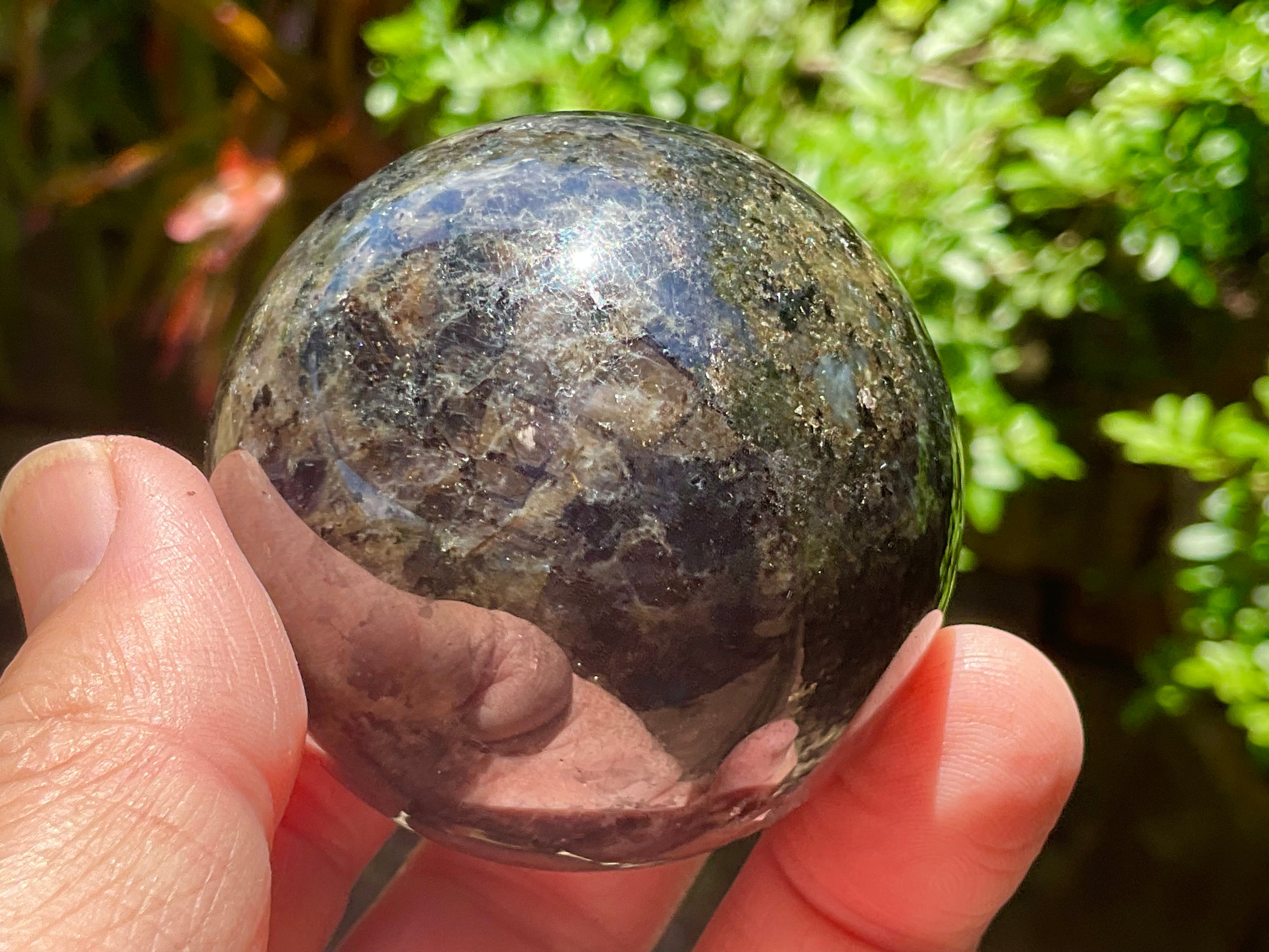 214g Iolite with Apatite Sphere 2A