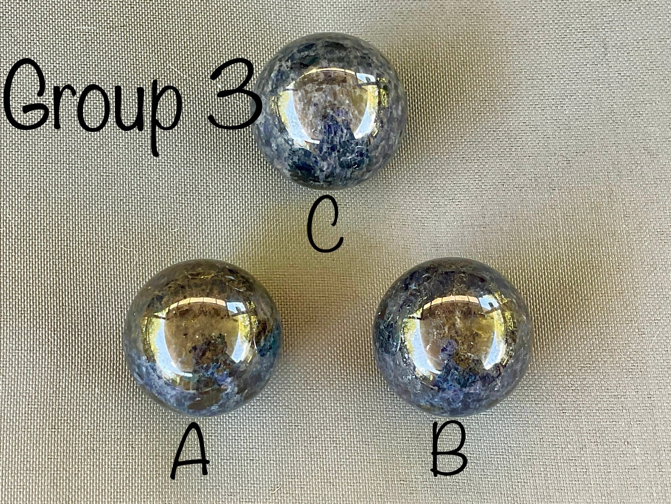 236g Iolite with Apatite Sphere 3A