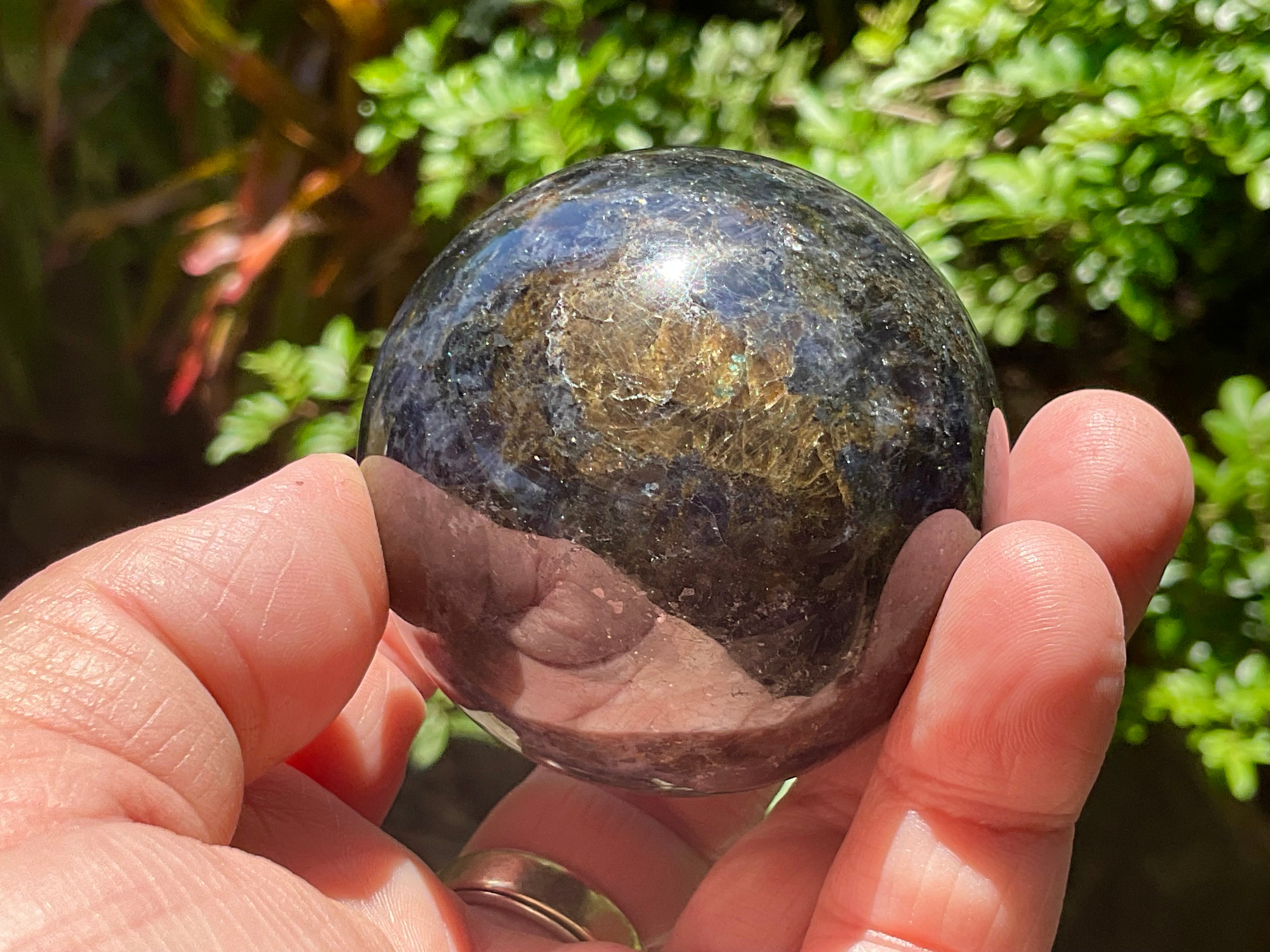 246g Iolite with Apatite Sphere 3B