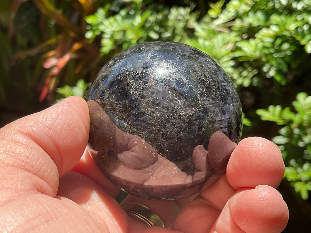 246g Iolite with Apatite Sphere 3B