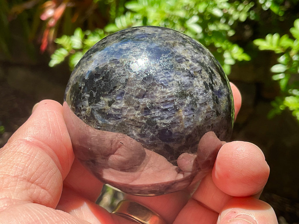 270g Iolite wit Apatite Sphere 3C