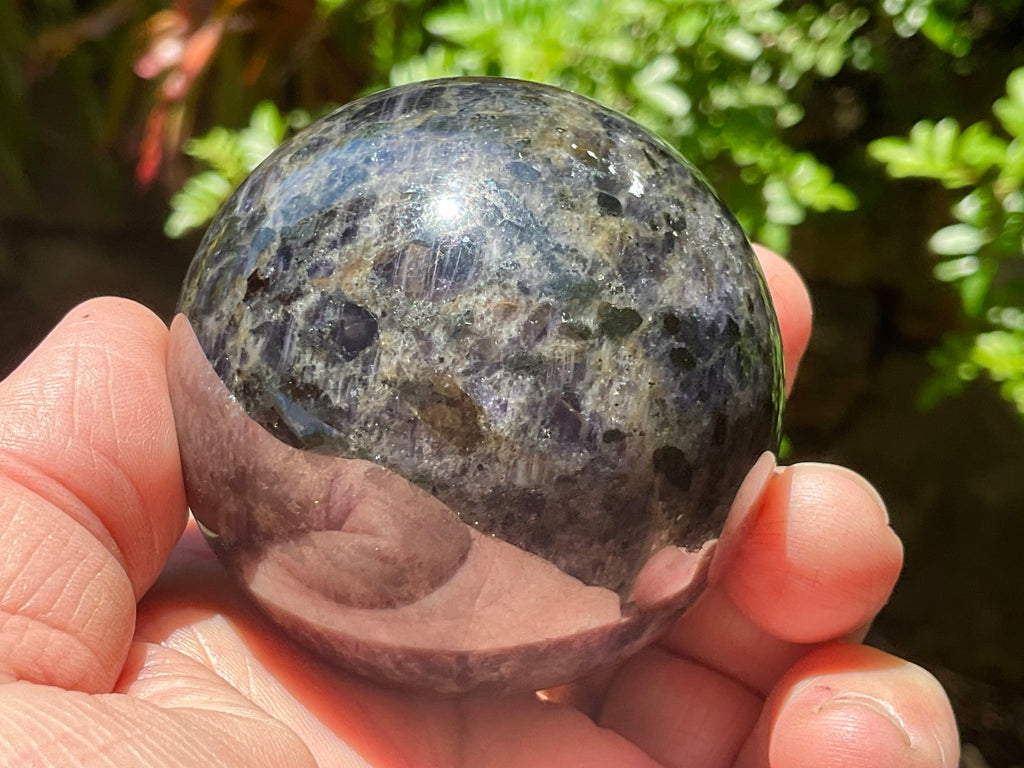 270g Iolite wit Apatite Sphere 3C
