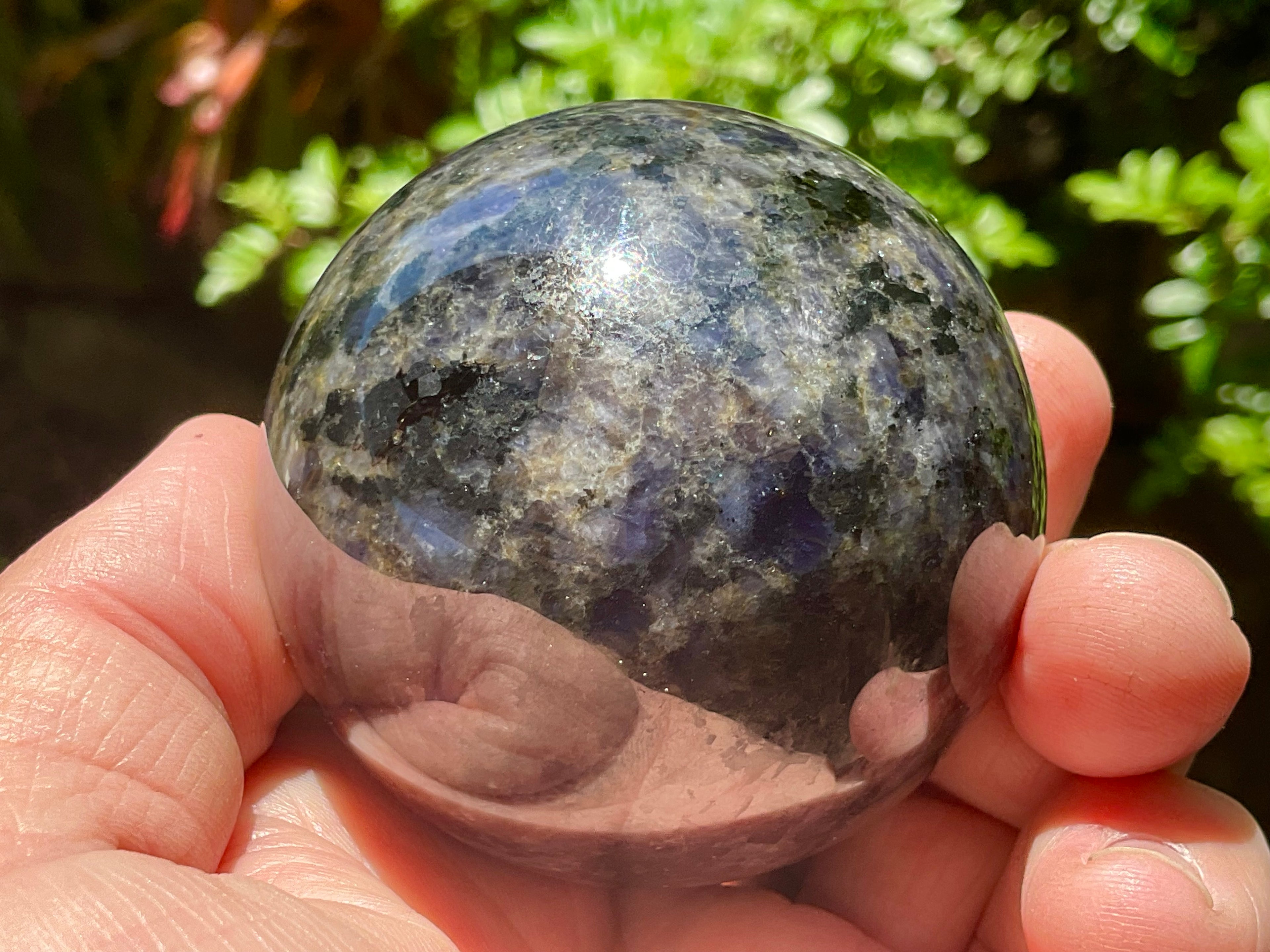 270g Iolite wit Apatite Sphere 3C