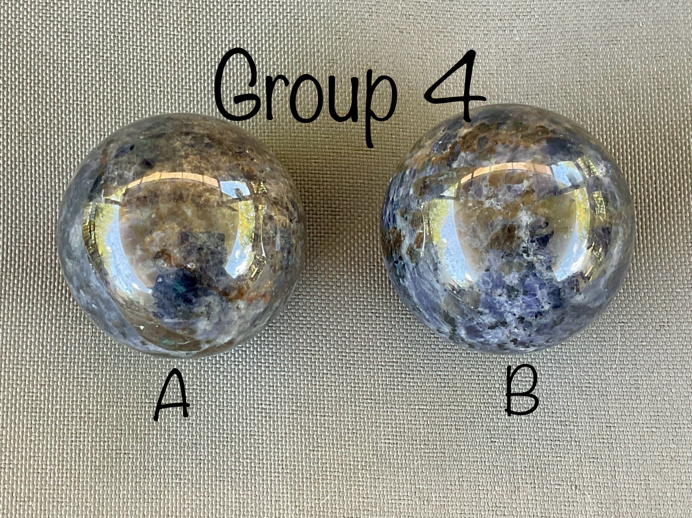 372g Iolite with Apatite Sphere 4B