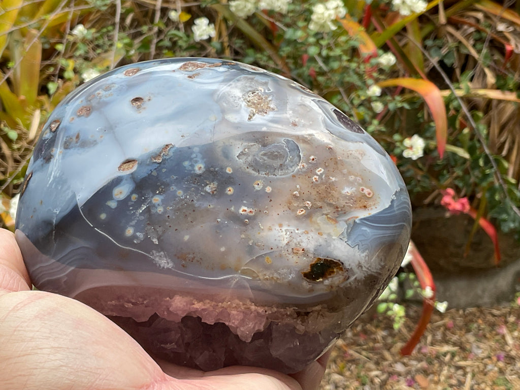 1,182g Natural Agate Nodule with Amethyst interior