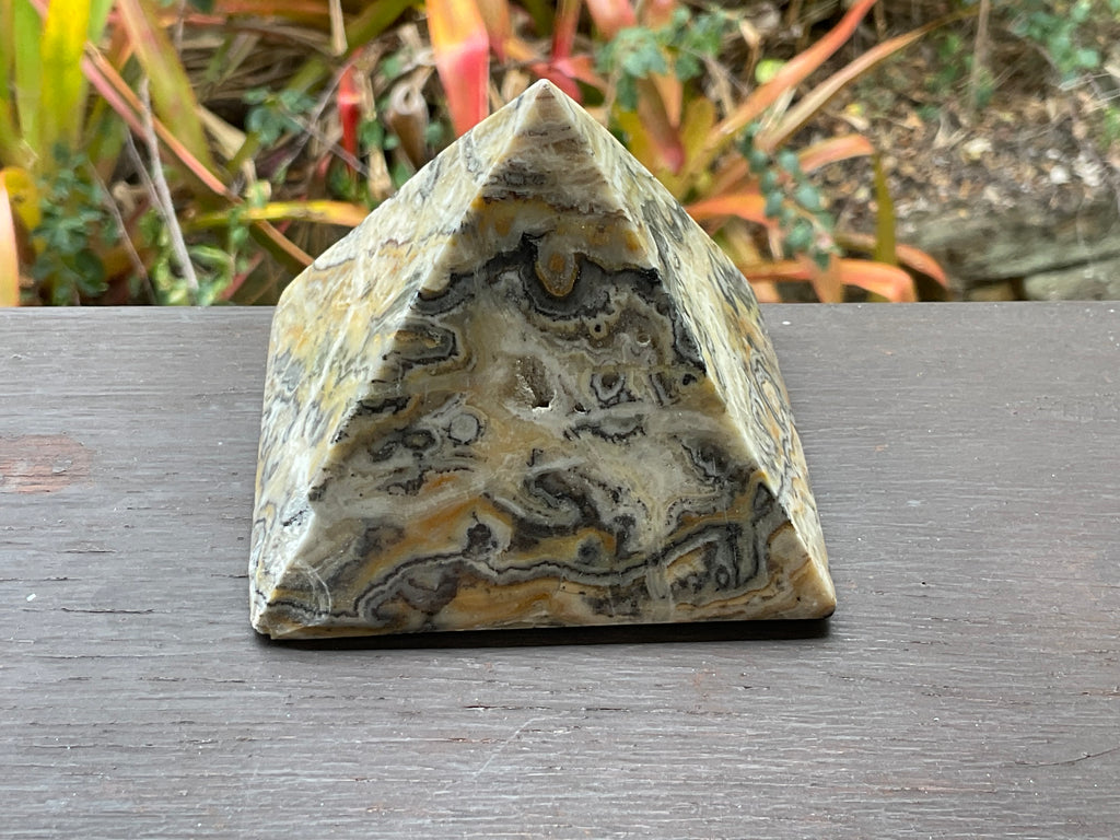 428g Banded Calcite Pyramid A