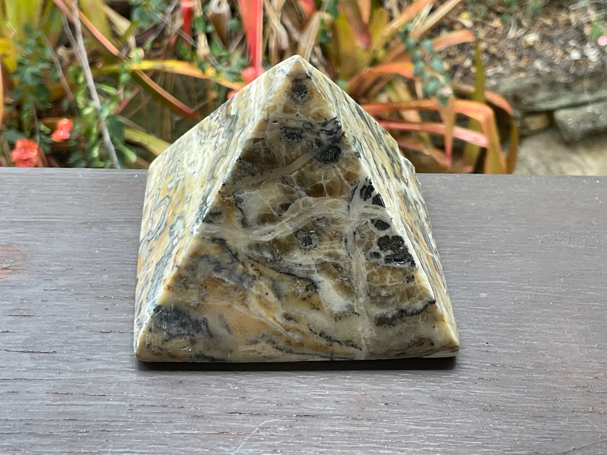 428g Banded Calcite Pyramid A