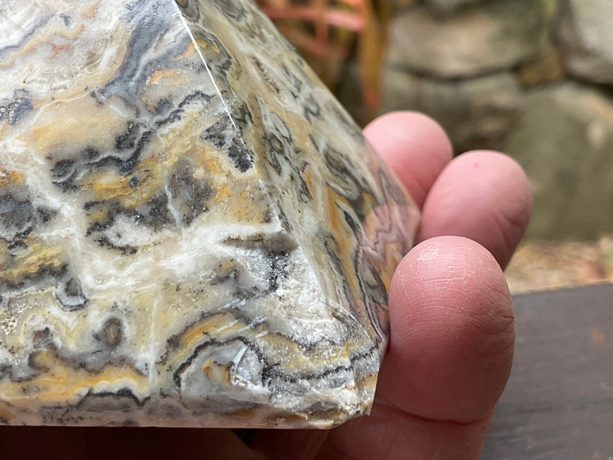 428g Banded Calcite Pyramid A