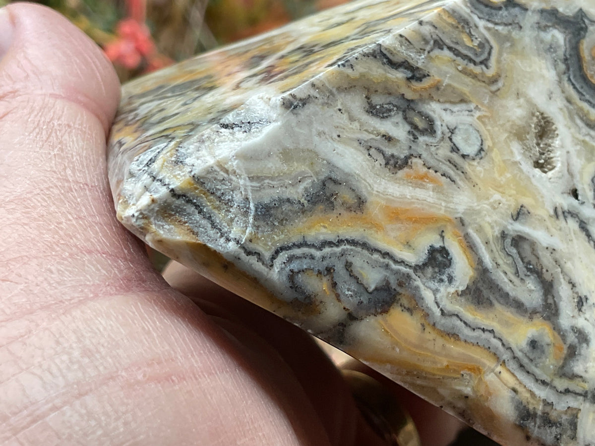 428g Banded Calcite Pyramid A