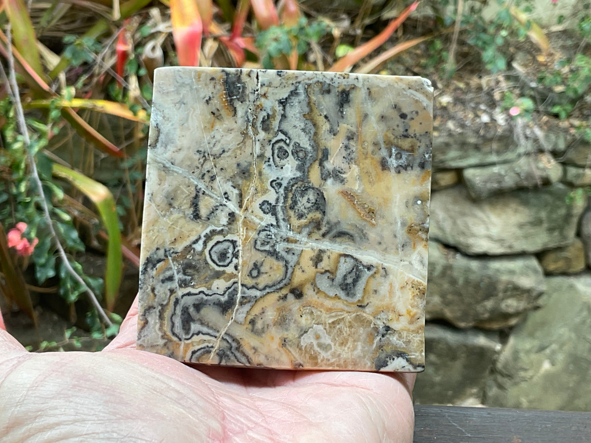 428g Banded Calcite Pyramid A