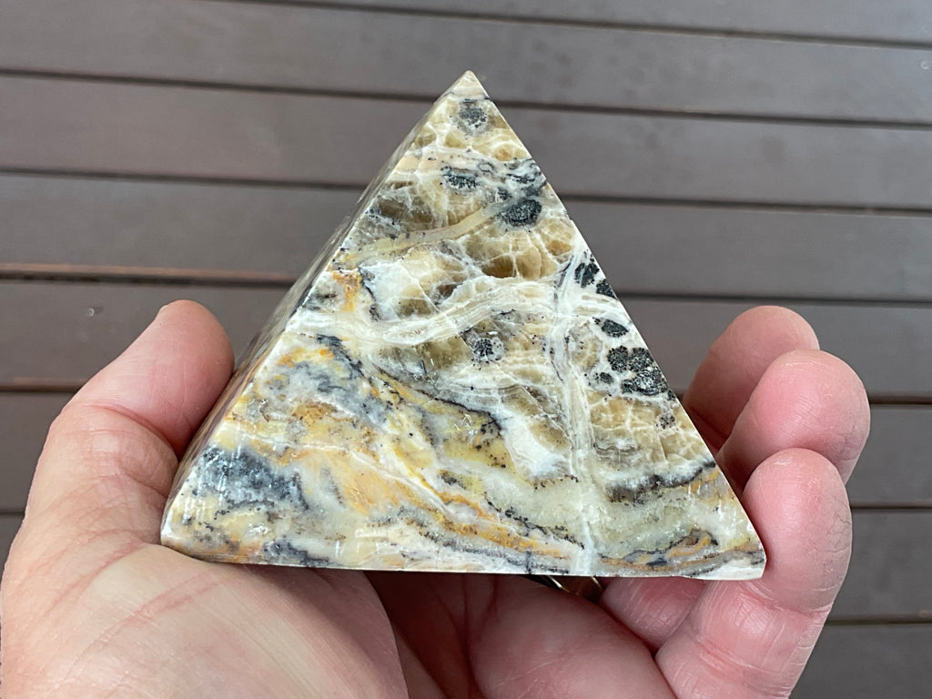428g Banded Calcite Pyramid A