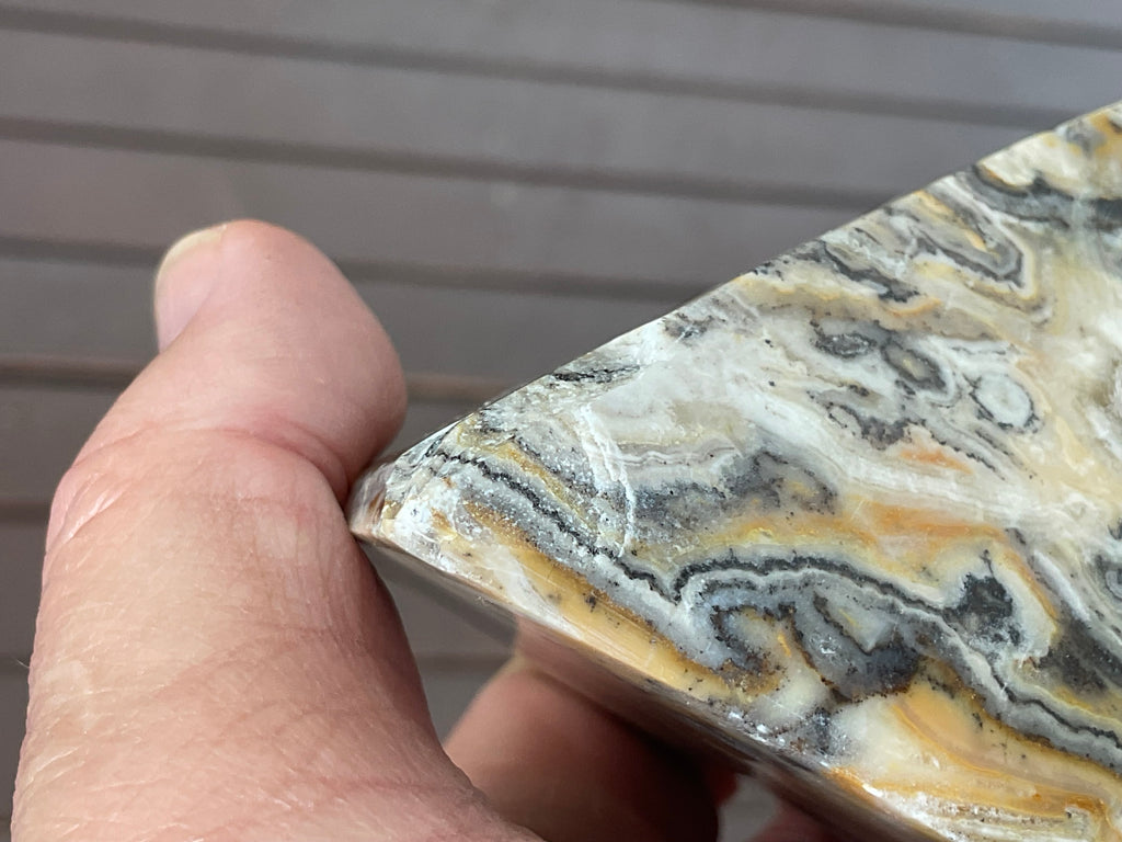 428g Banded Calcite Pyramid A