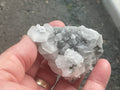 76g Hexagonal Calcite on Quartz/Chalcedony on Druzy Quartz Matrix Specimen 1B from Fujian, China