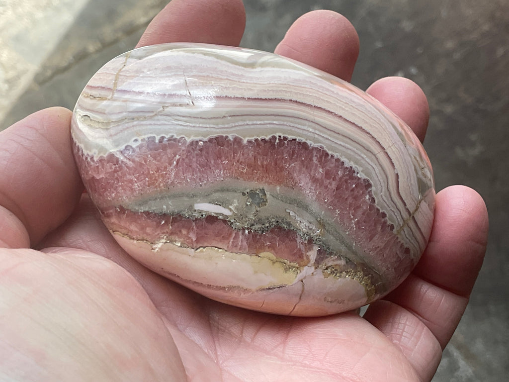 306g Rhodochrosite Large Palmstone