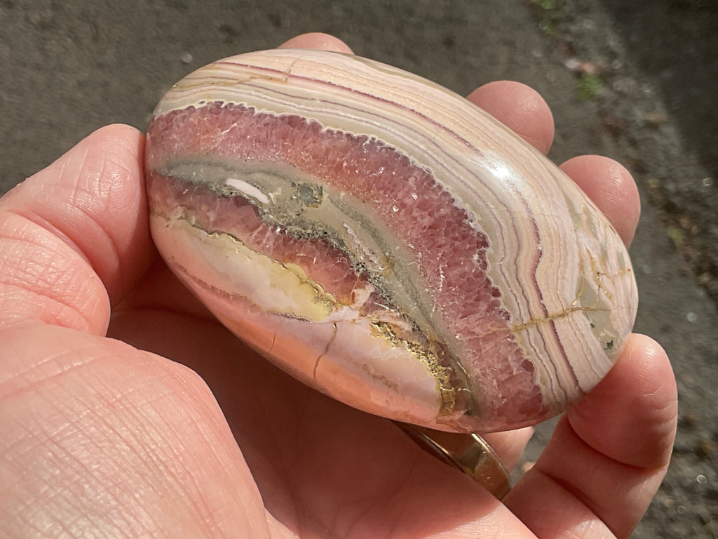 306g Rhodochrosite Large Palmstone