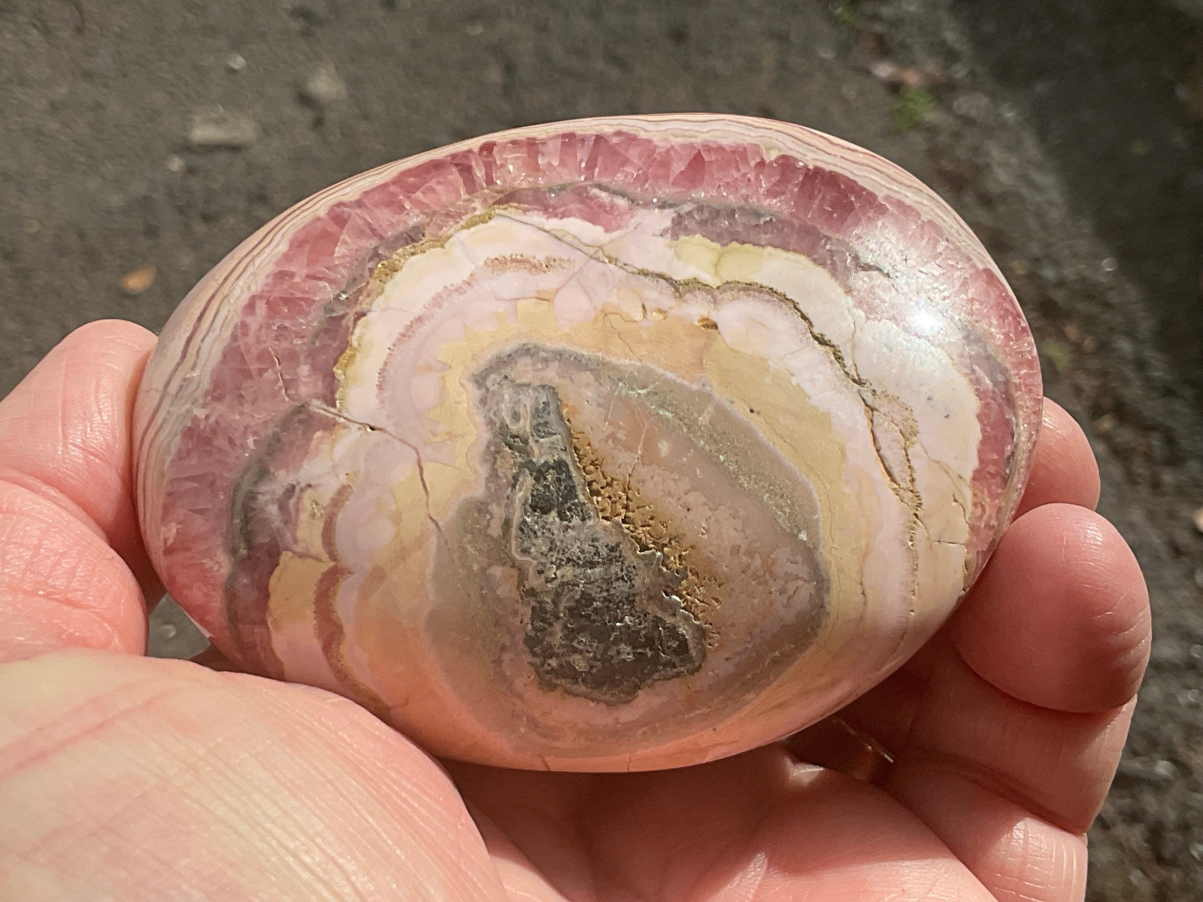 306g Rhodochrosite Large Palmstone