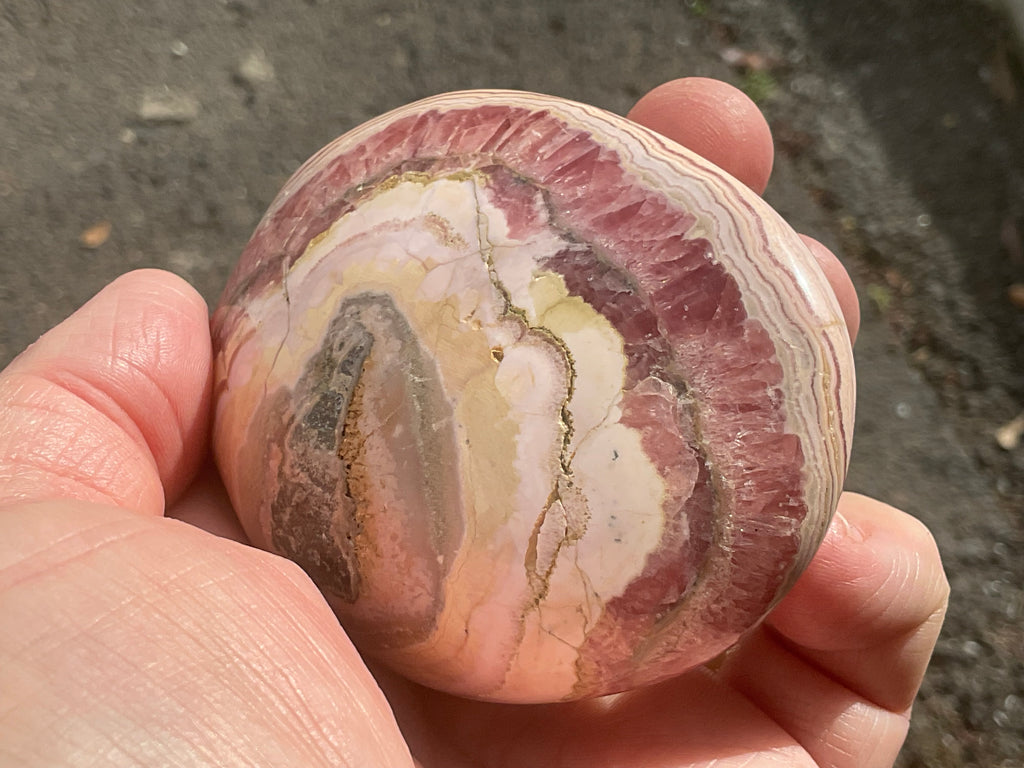 306g Rhodochrosite Large Palmstone