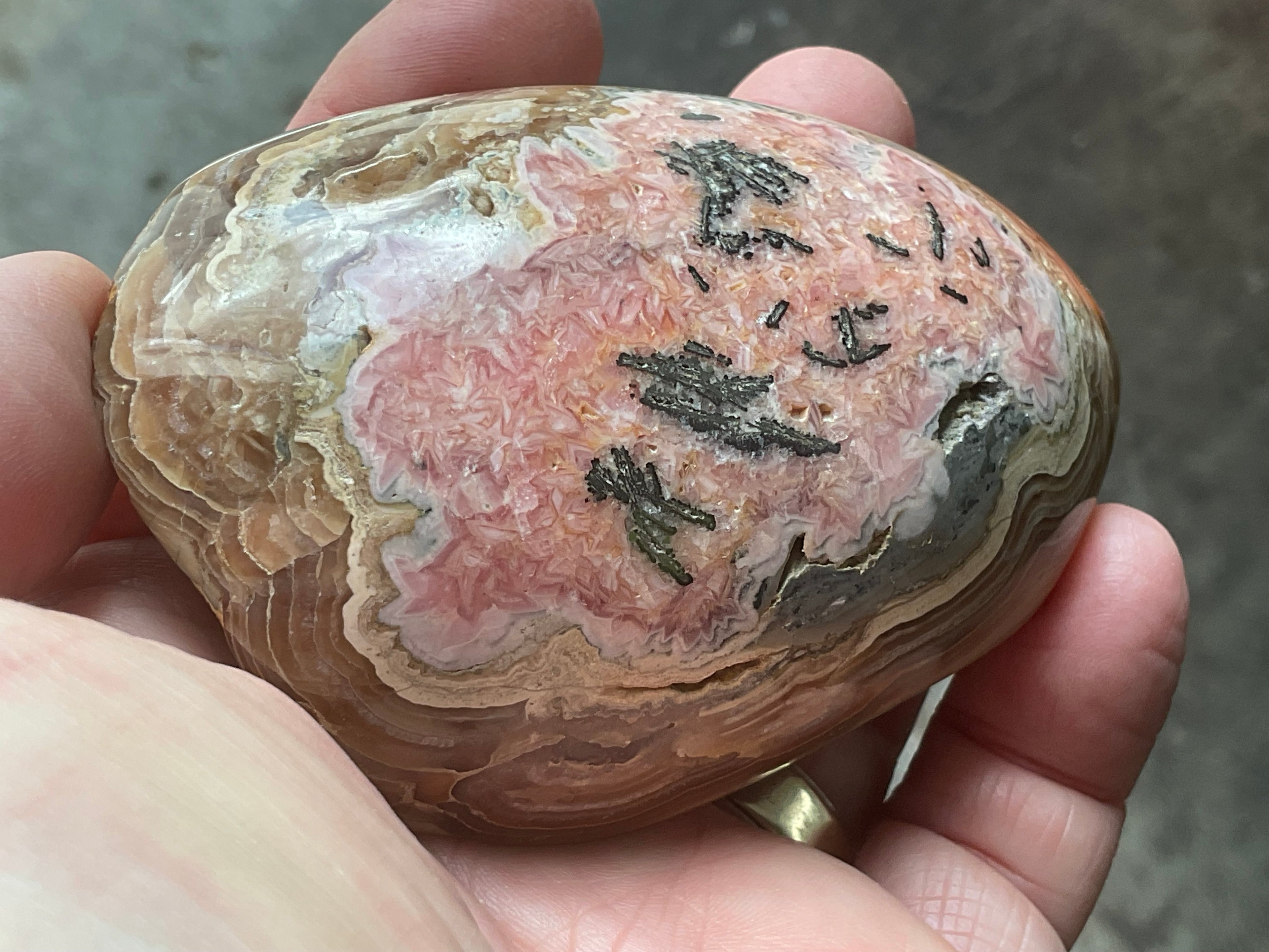 264g Rhodochrosite One Side Polished Specimen