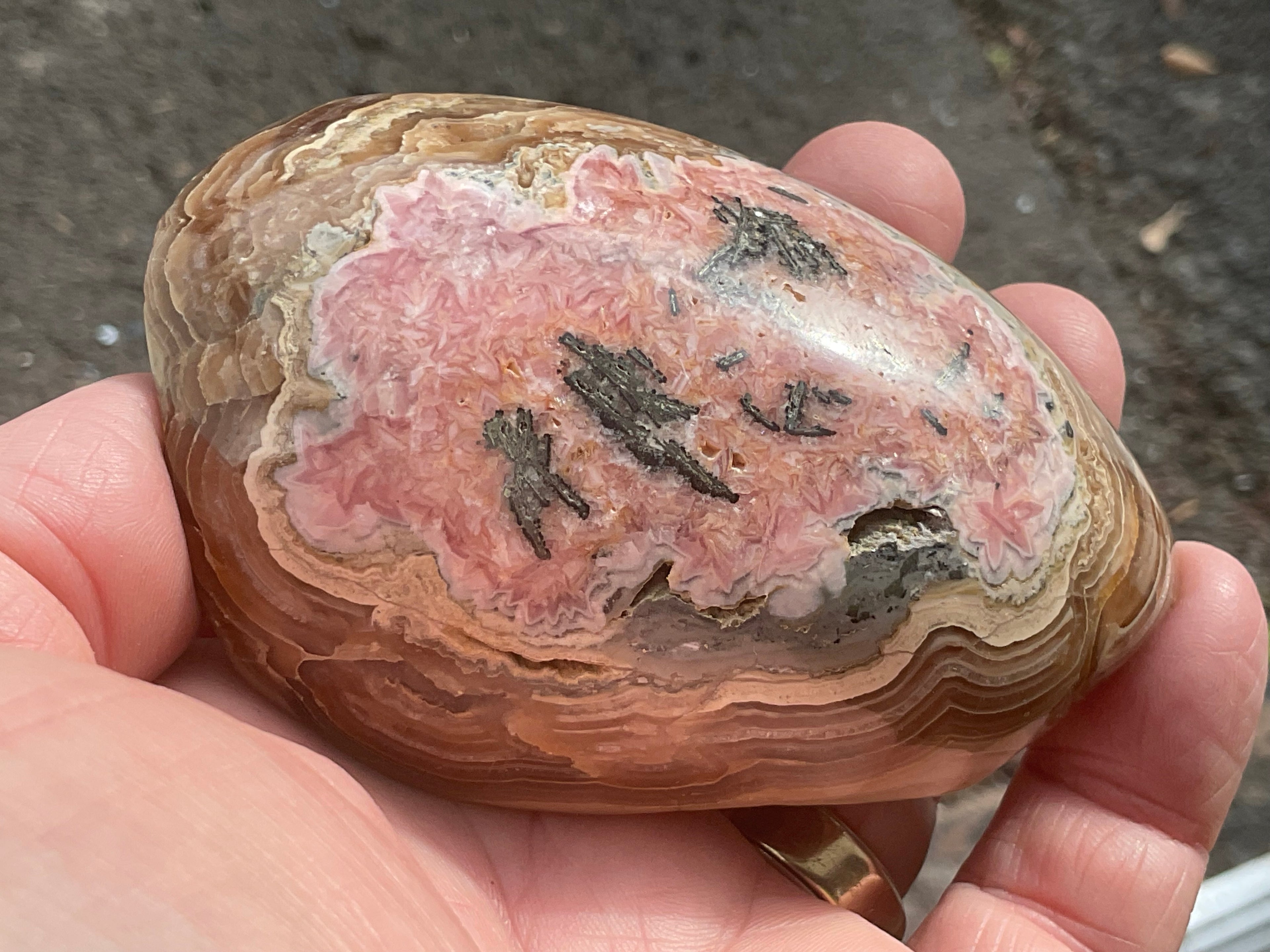 264g Rhodochrosite One Side Polished Specimen