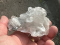 174g Hexagonal Calcite on Quartz/Chalcedony on Druzy Quartz Matrix Specimen 2B from Fujian, China