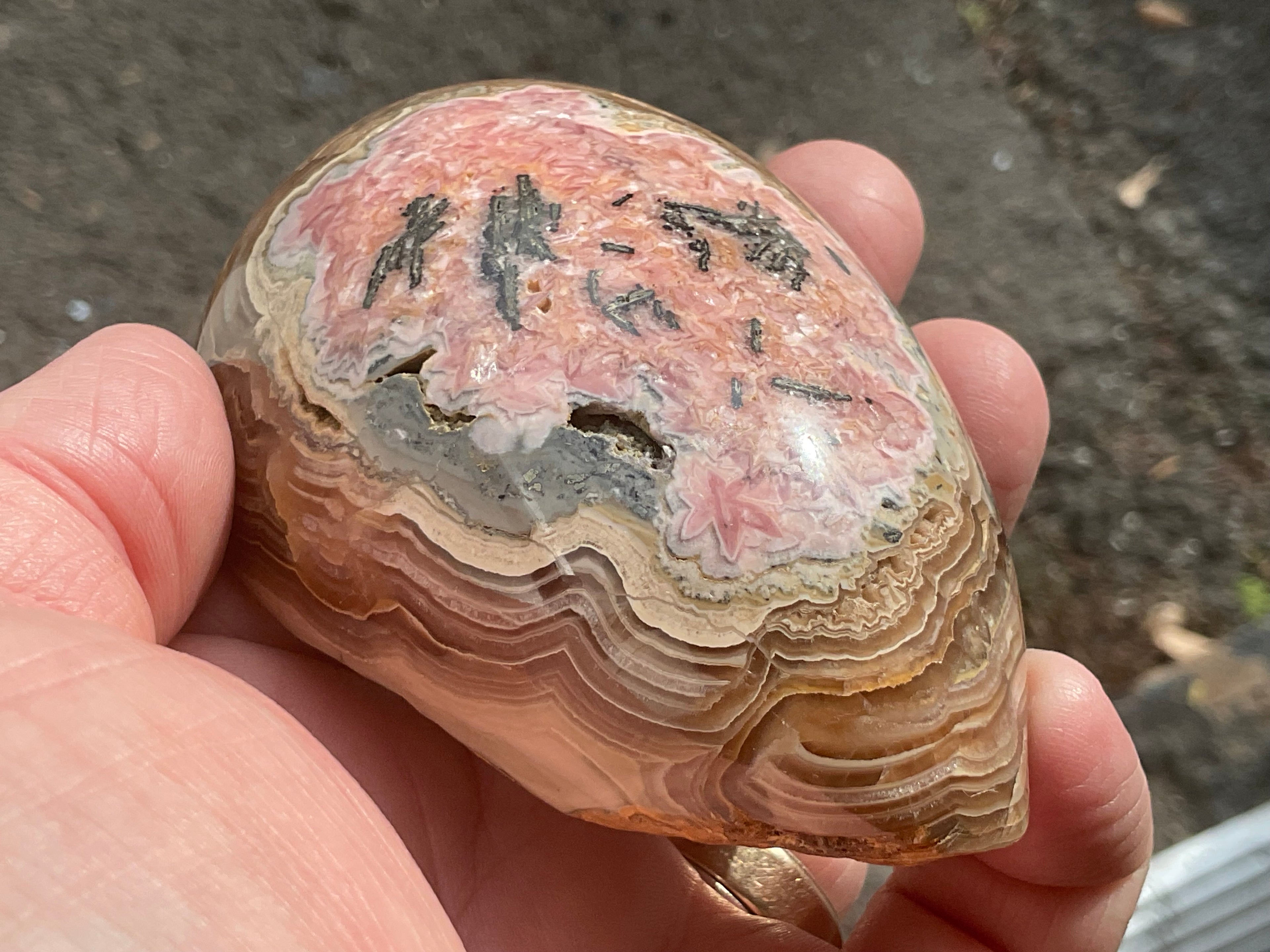 264g Rhodochrosite One Side Polished Specimen