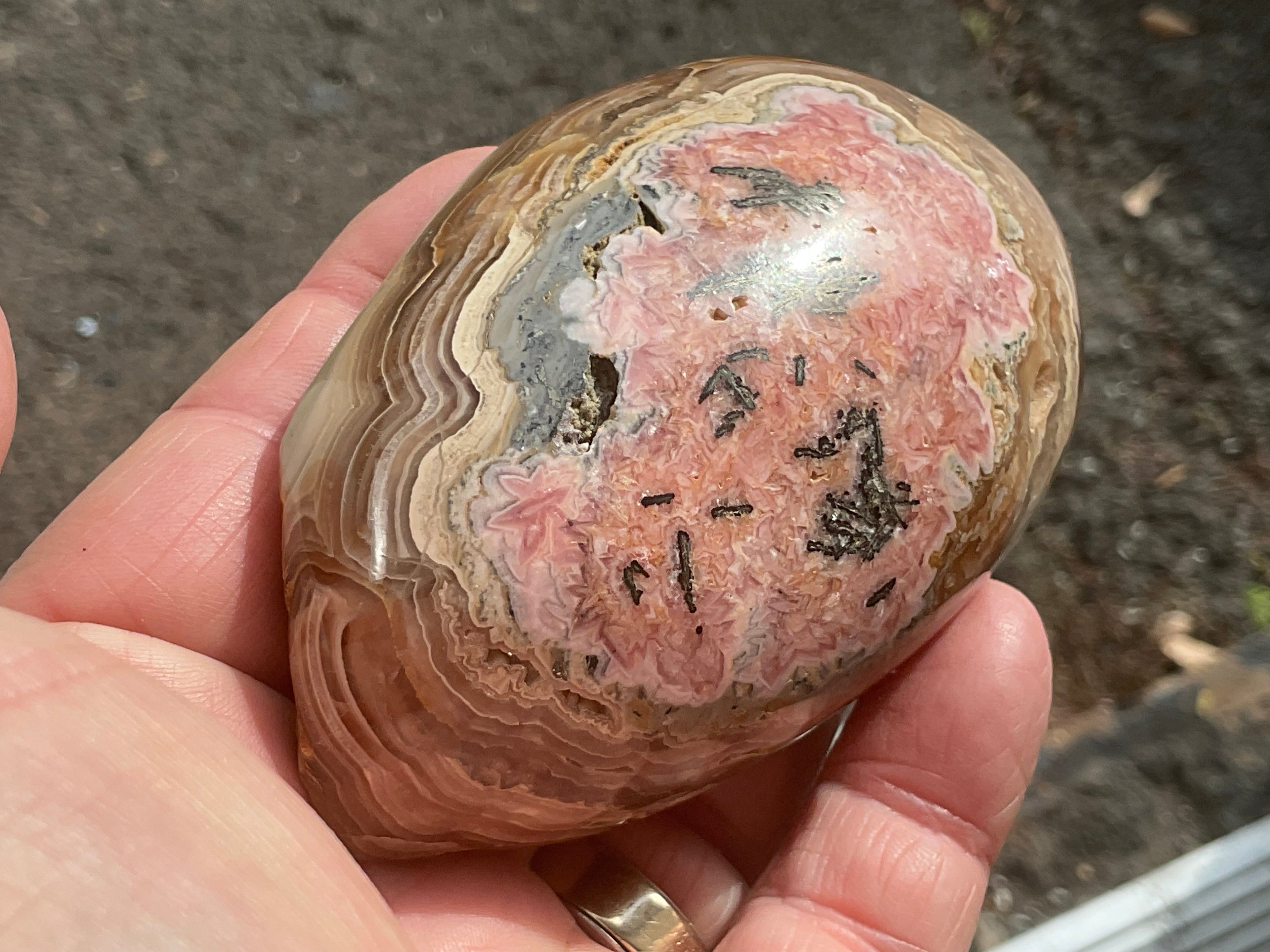 264g Rhodochrosite One Side Polished Specimen