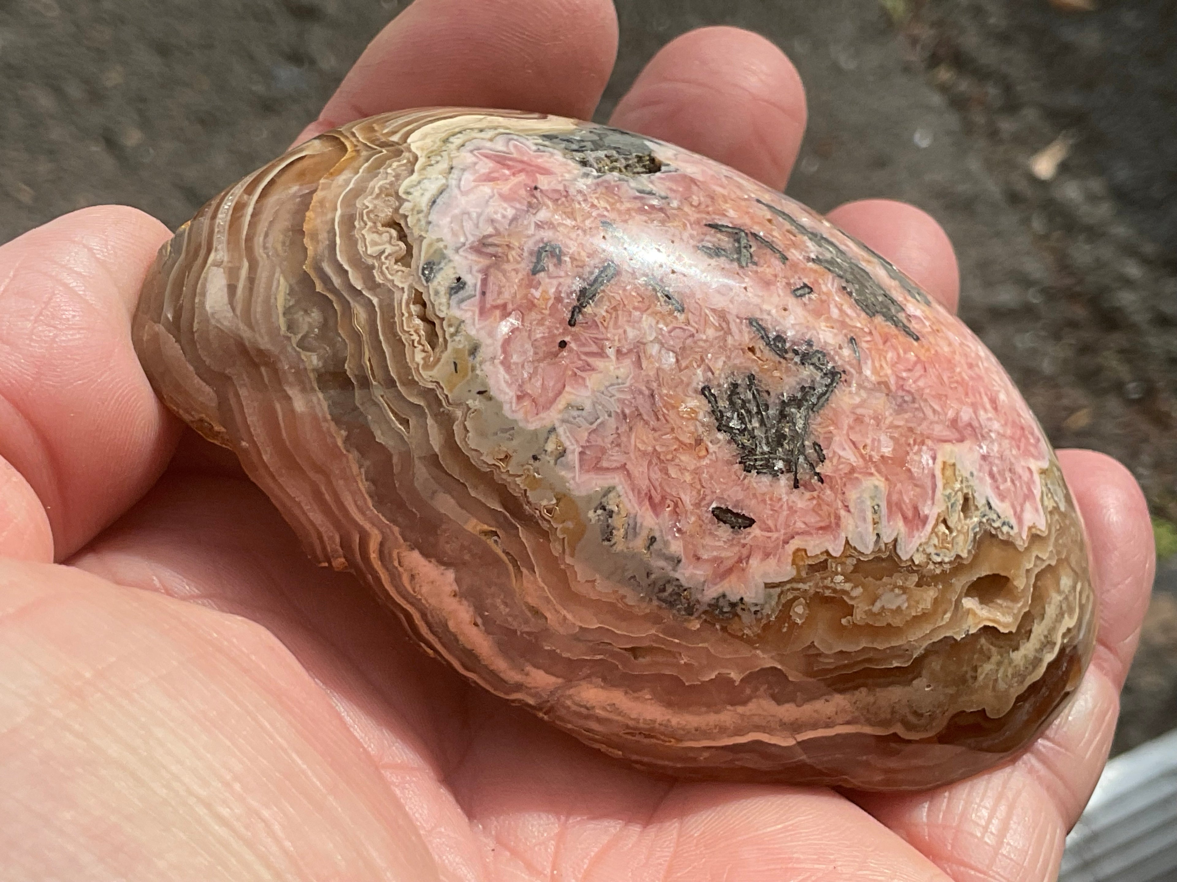 264g Rhodochrosite One Side Polished Specimen