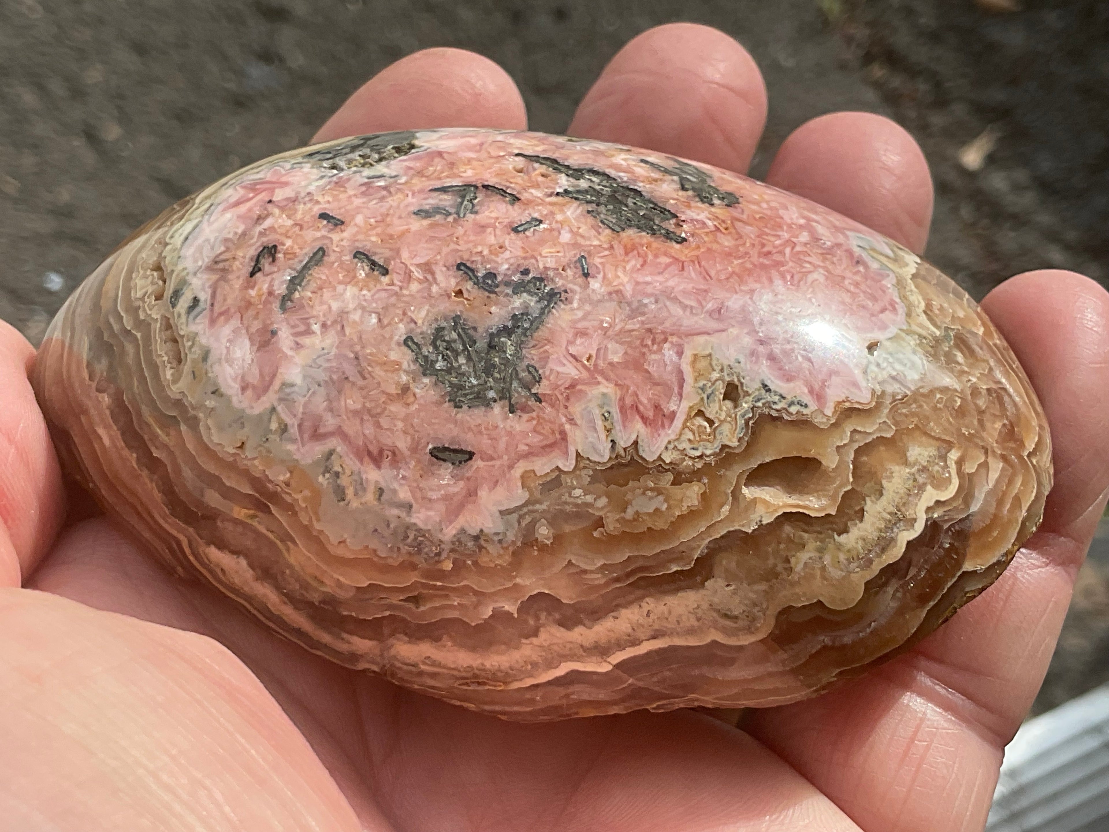 264g Rhodochrosite One Side Polished Specimen