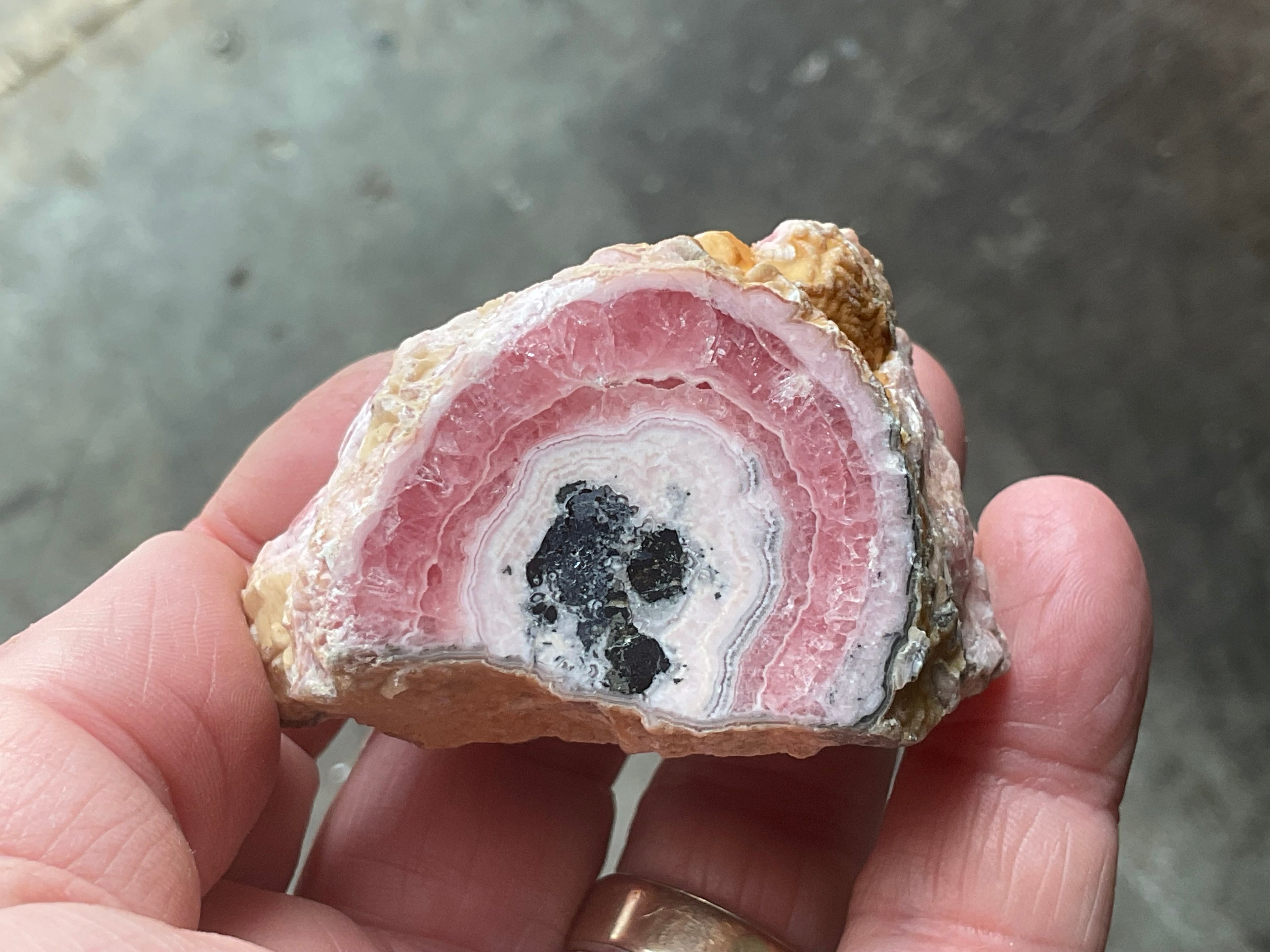 170g Rhodochrosite Polished Stalactite Specimen A