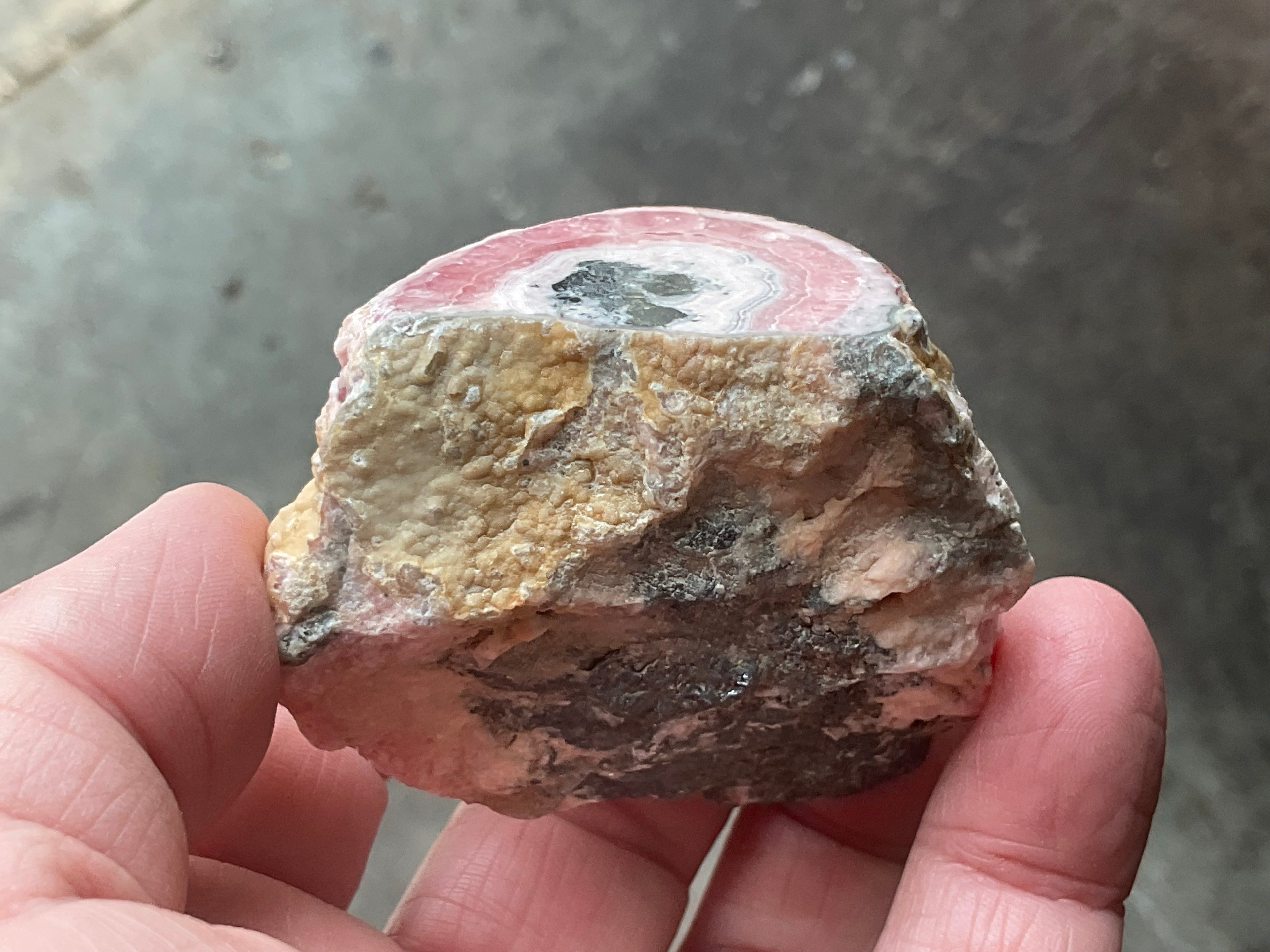170g Rhodochrosite Polished Stalactite Specimen A