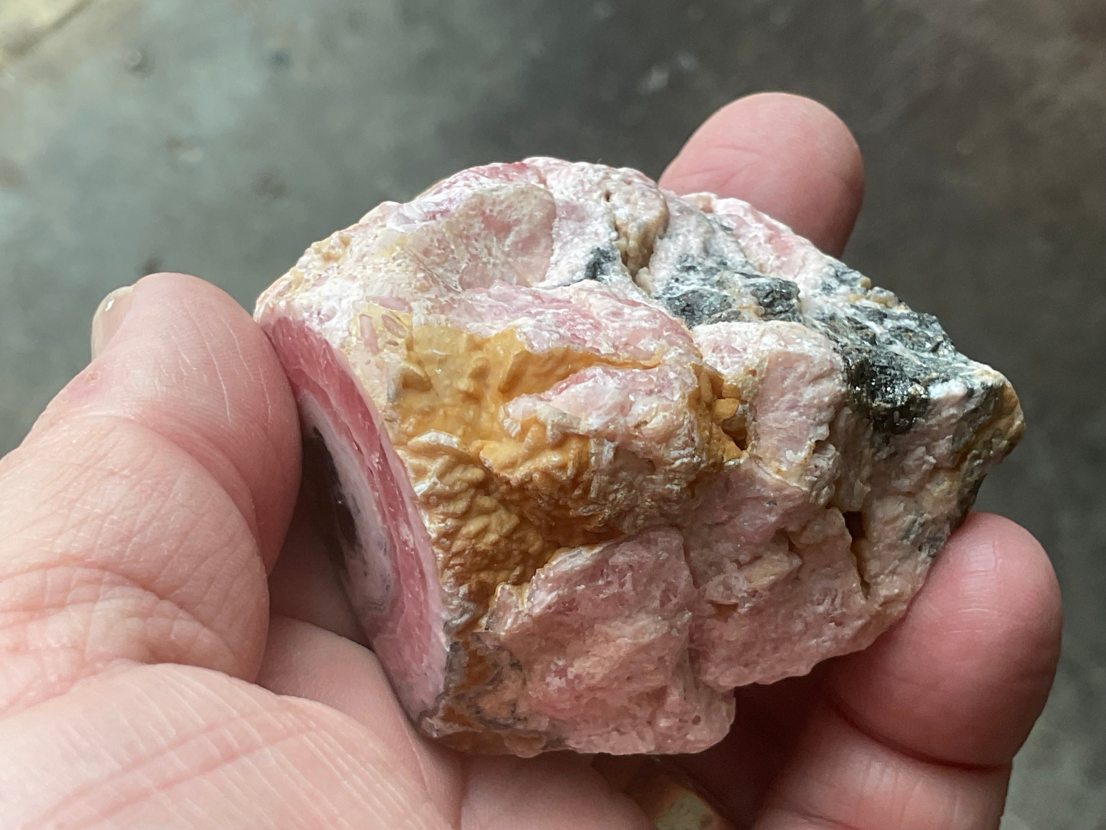 170g Rhodochrosite Polished Stalactite Specimen A