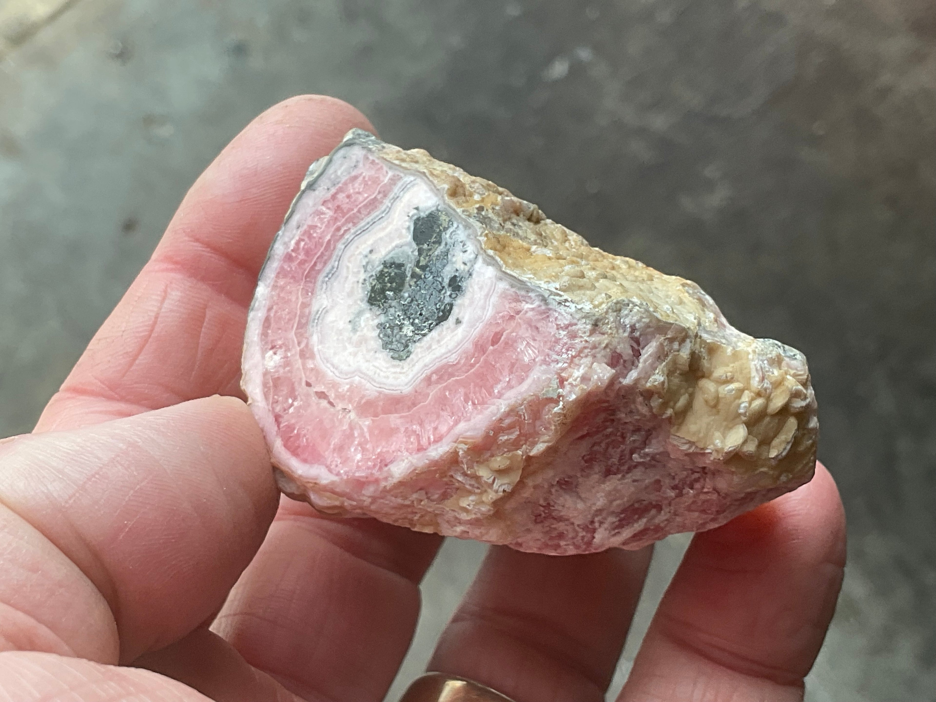 170g Rhodochrosite Polished Stalactite Specimen A