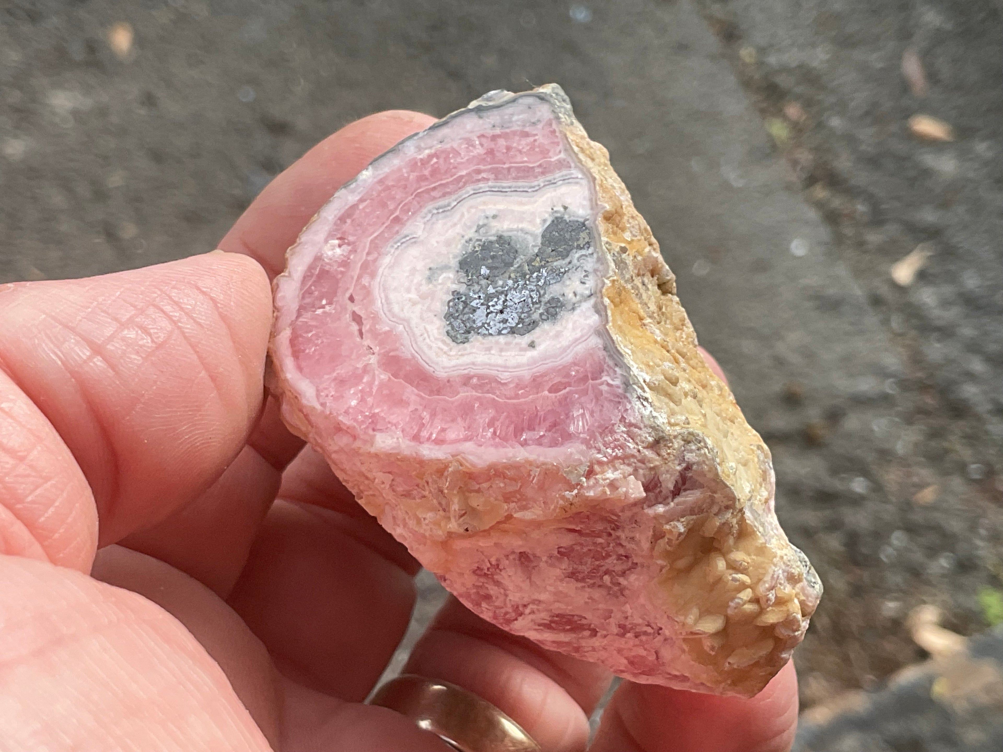 170g Rhodochrosite Polished Stalactite Specimen A