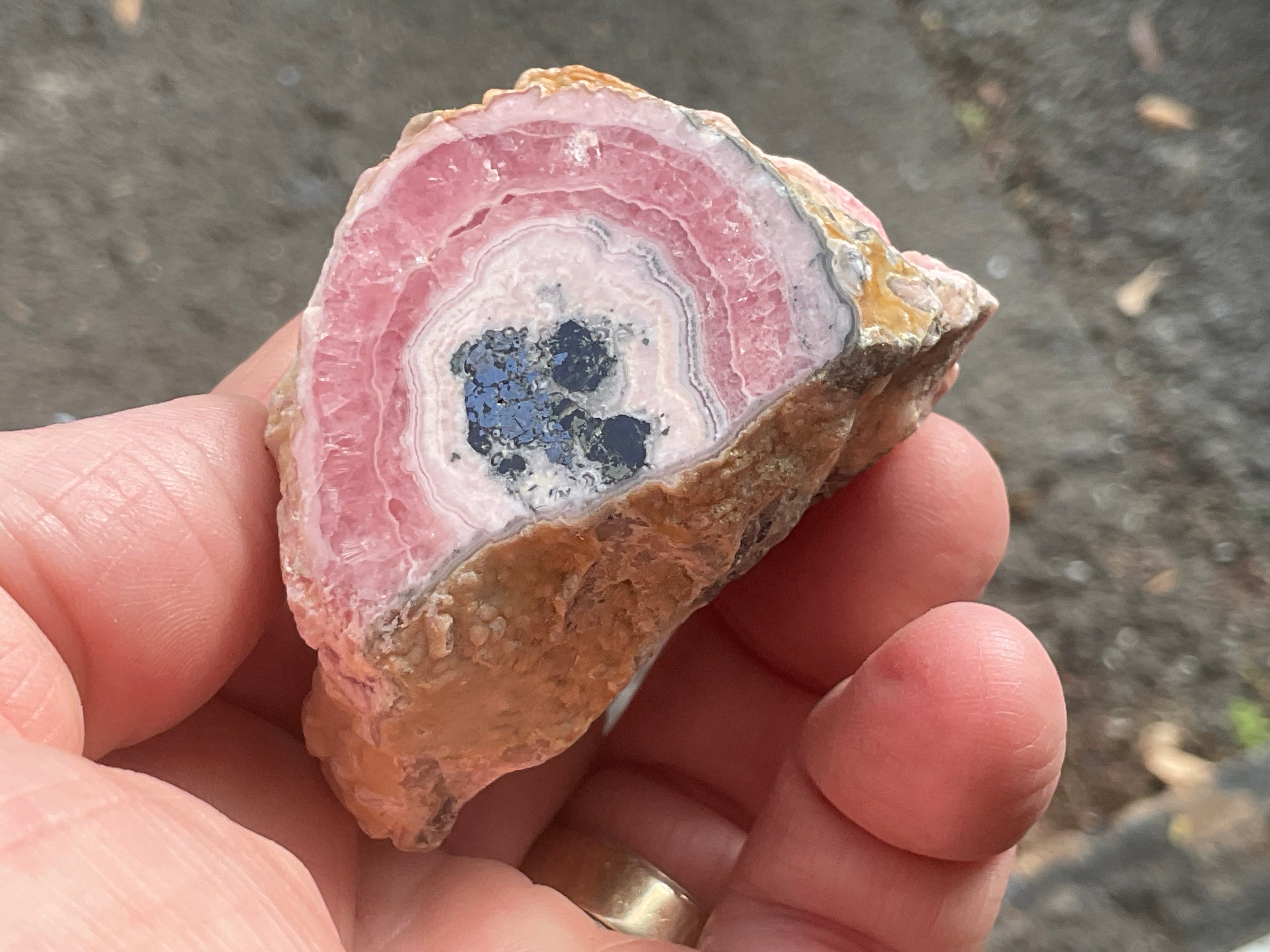 170g Rhodochrosite Polished Stalactite Specimen A