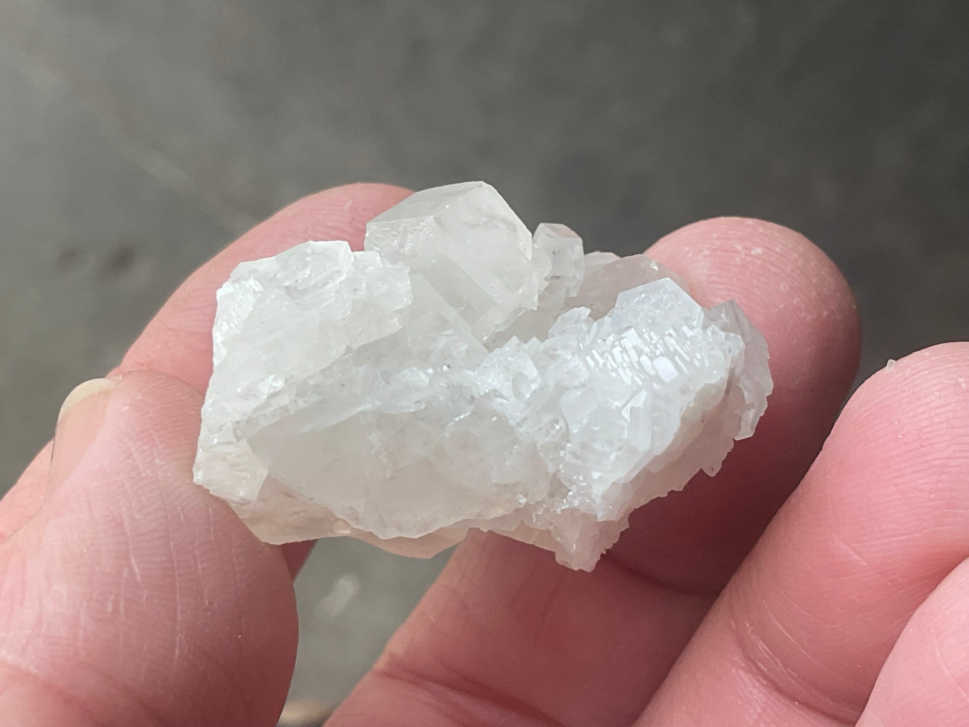 24g Clear Hexagonal Calcite Specimen 1A from Hunan, China