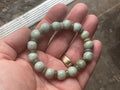 10mm Jadeite Bead and Disc Bracelet 1B from Myanmar