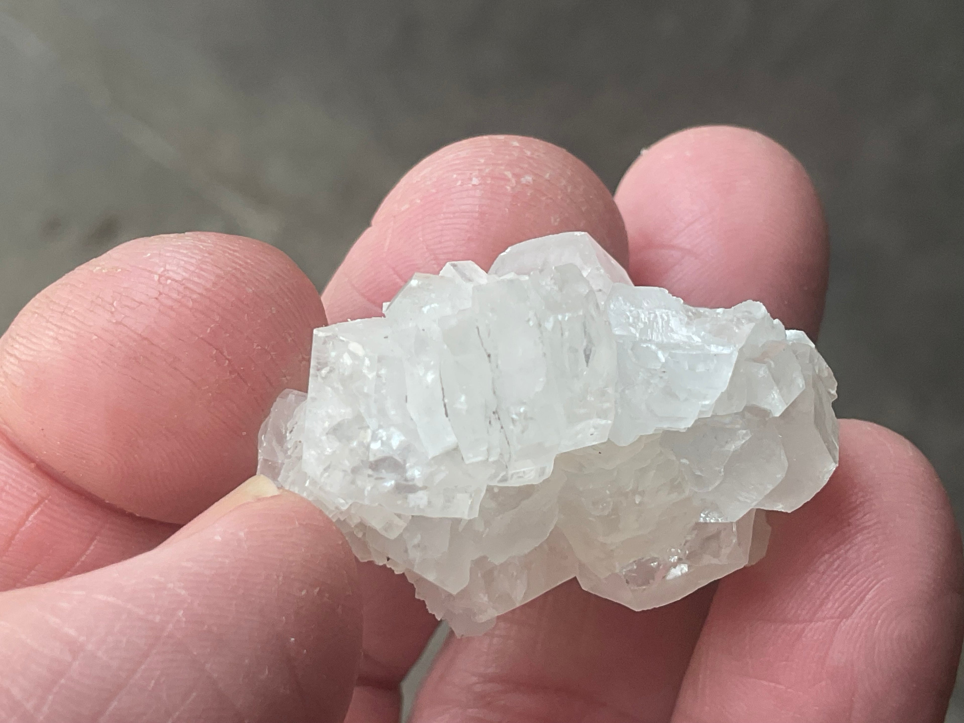 24g Clear Hexagonal Calcite Specimen 1A from Hunan, China