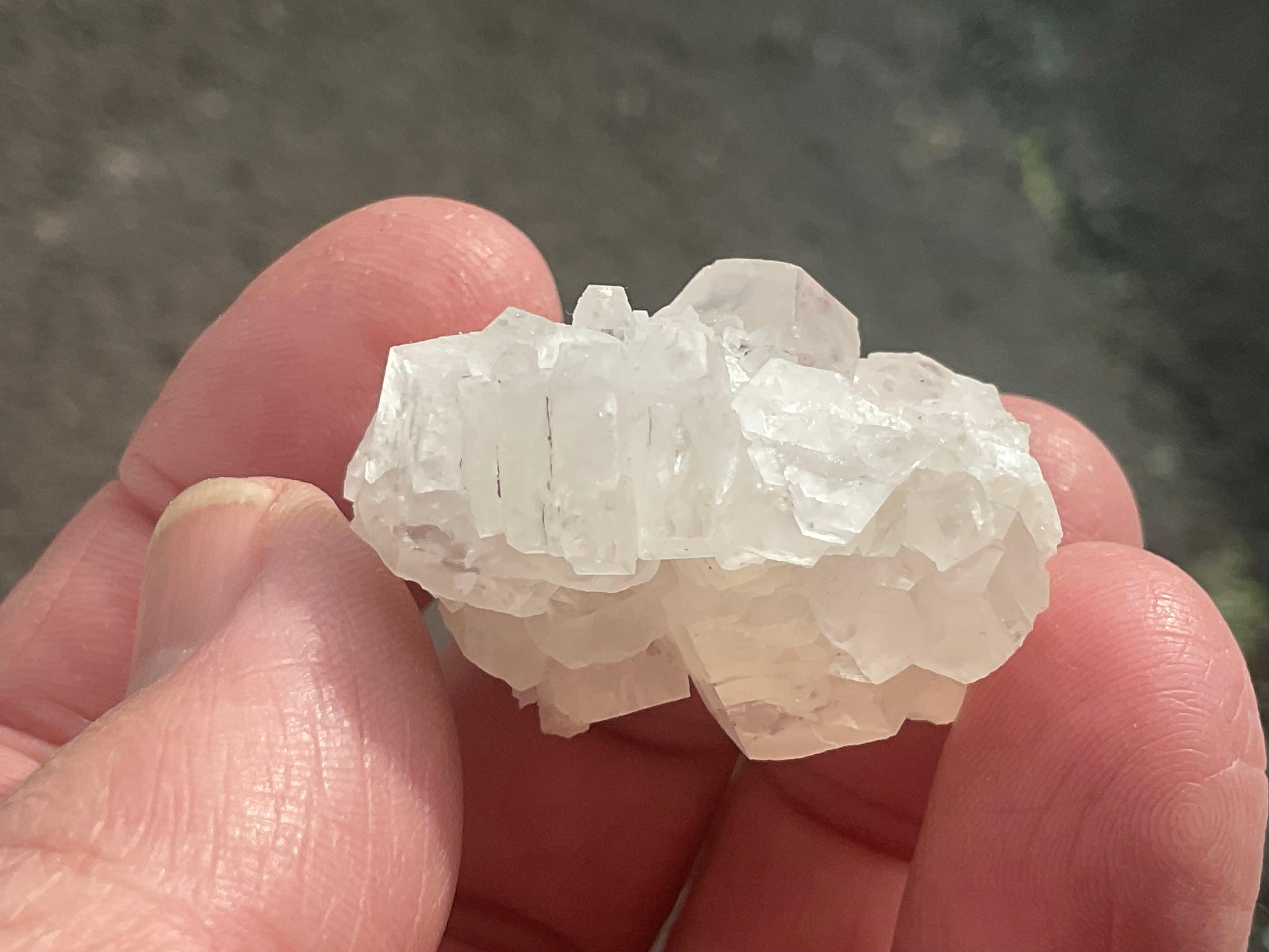 24g Clear Hexagonal Calcite Specimen 1A from Hunan, China