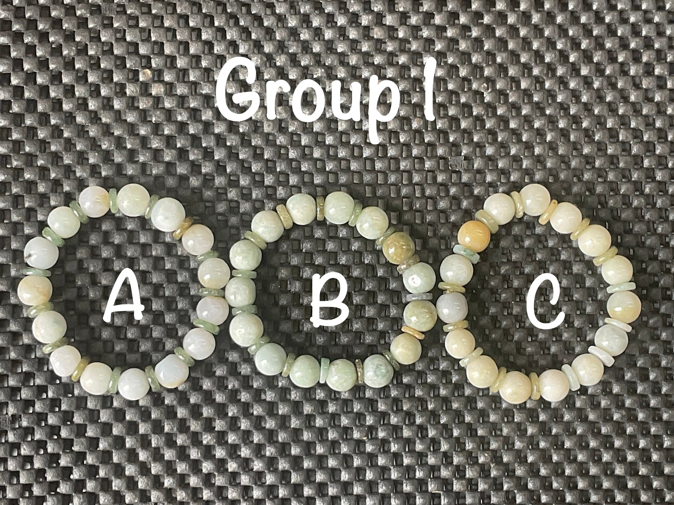 10mm Jadeite Bead and Disc Bracelet 1A from Myanmar