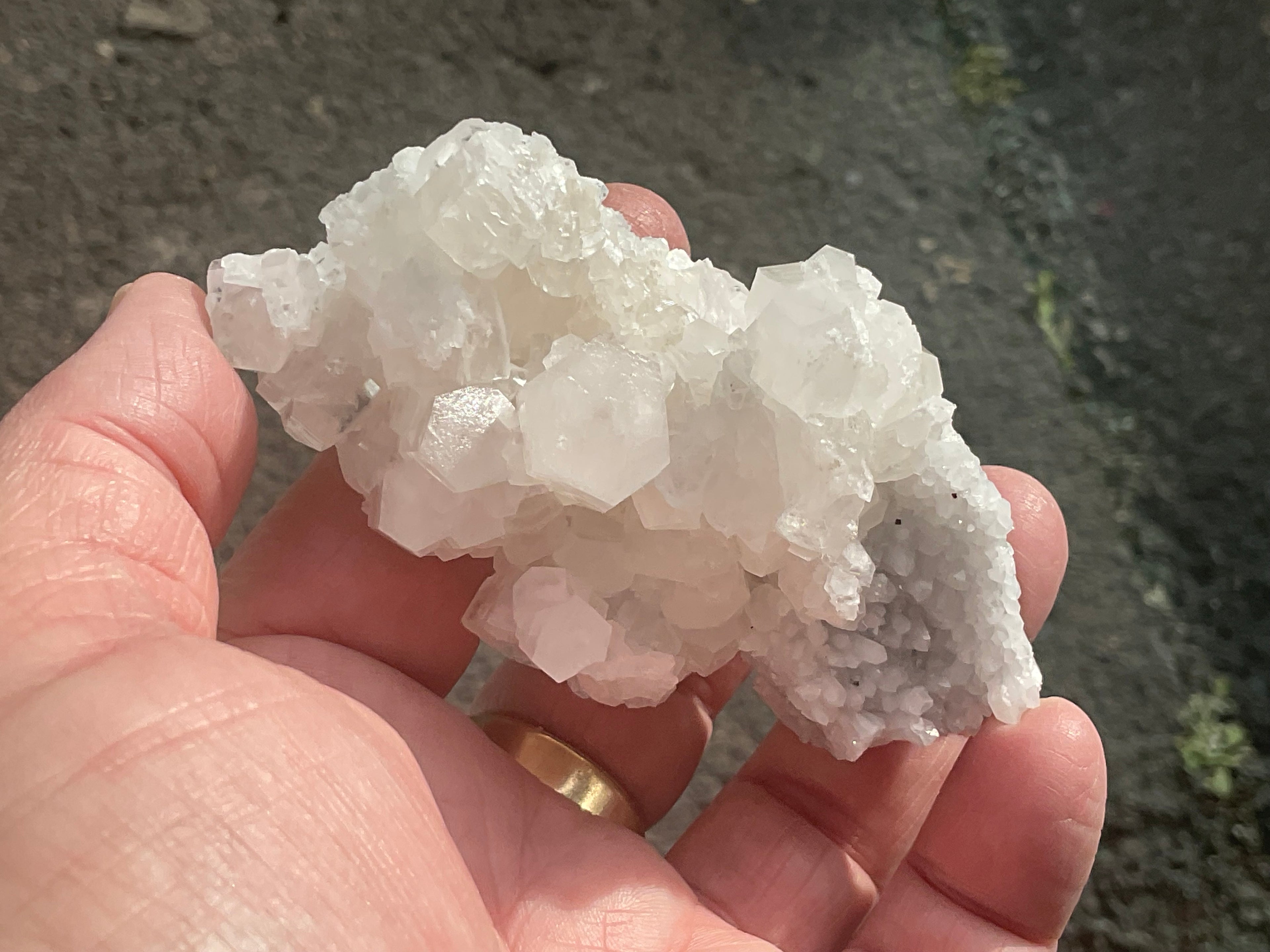 124g Clear Hexagonal Calcite Specimen 3B from Hunan,China