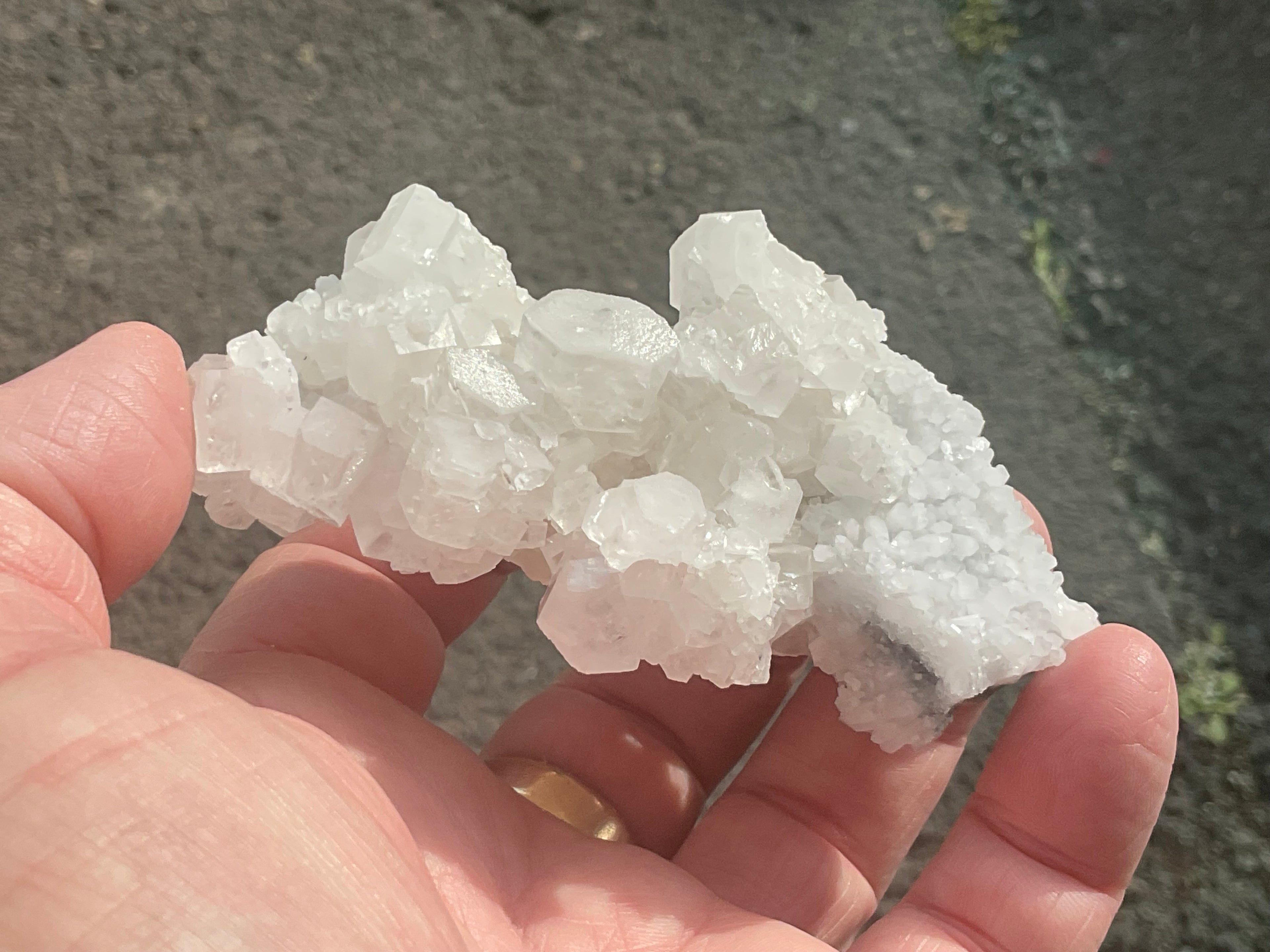 124g Clear Hexagonal Calcite Specimen 3B from Hunan,China