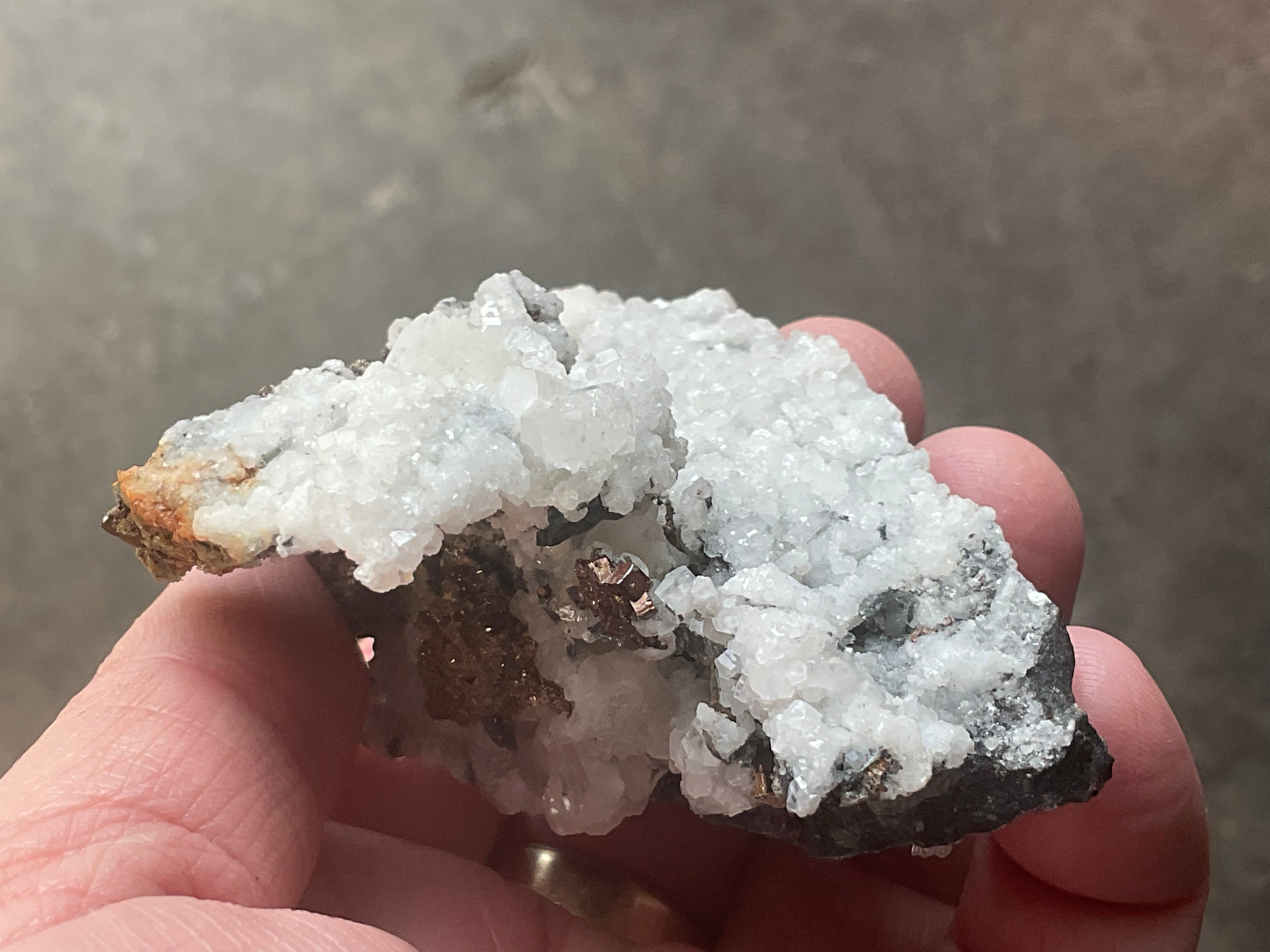 134g Calcite with Chalcopyrite Specimen A from Hunan, China