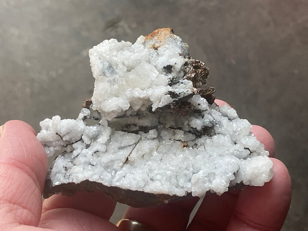 134g Calcite with Chalcopyrite Specimen A from Hunan, China